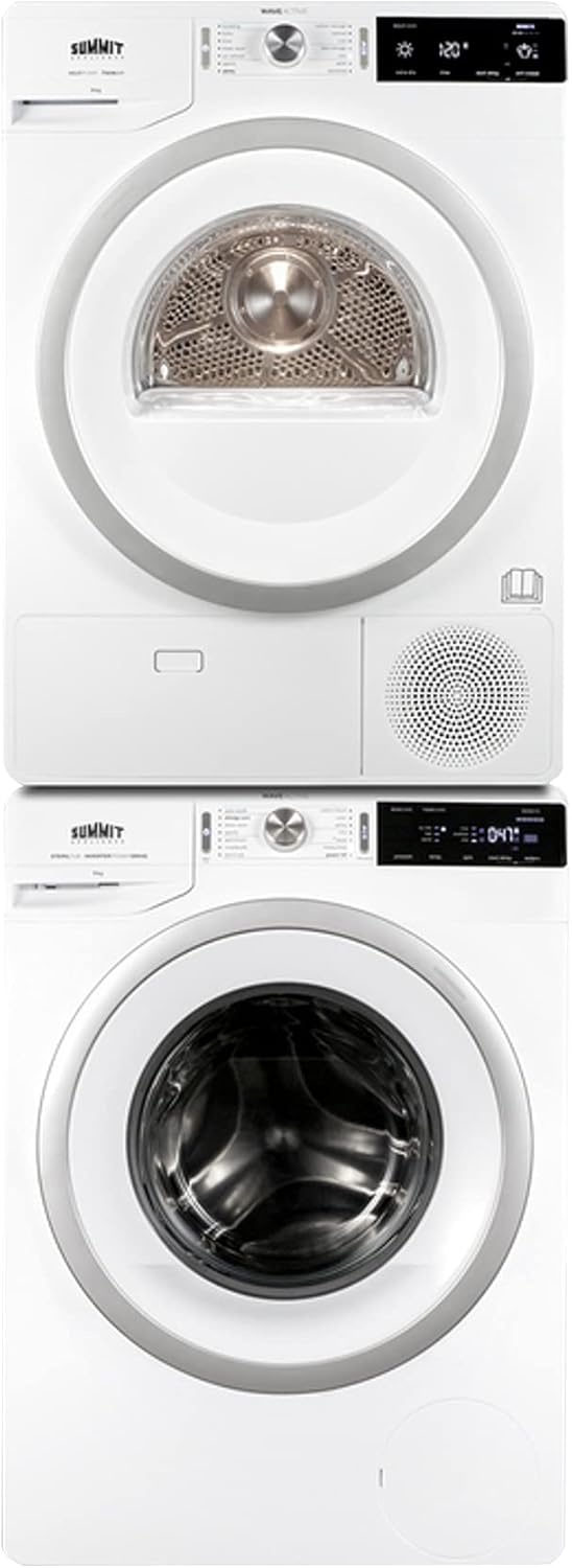 Summit Appliance SLS24W3P Washer/Heat Pump Dryer Combination, Combines SLW241W Washer & SLD242W Heat Pump Dryer
