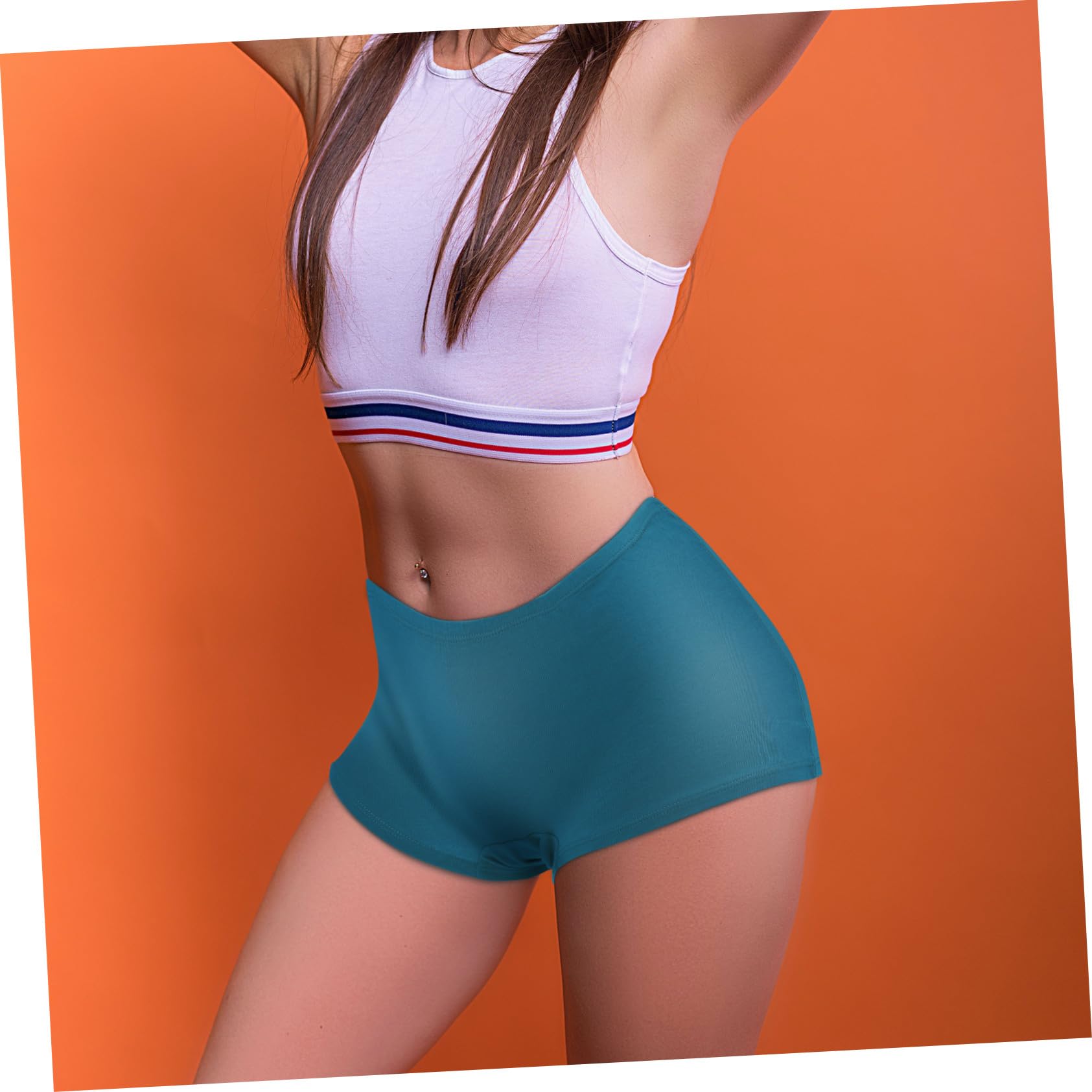 5piezas Bragas de Mujer de Algodón Talla XXL Cubrimiento Completo Calzoncillos Tipo Bóxer para Mujer