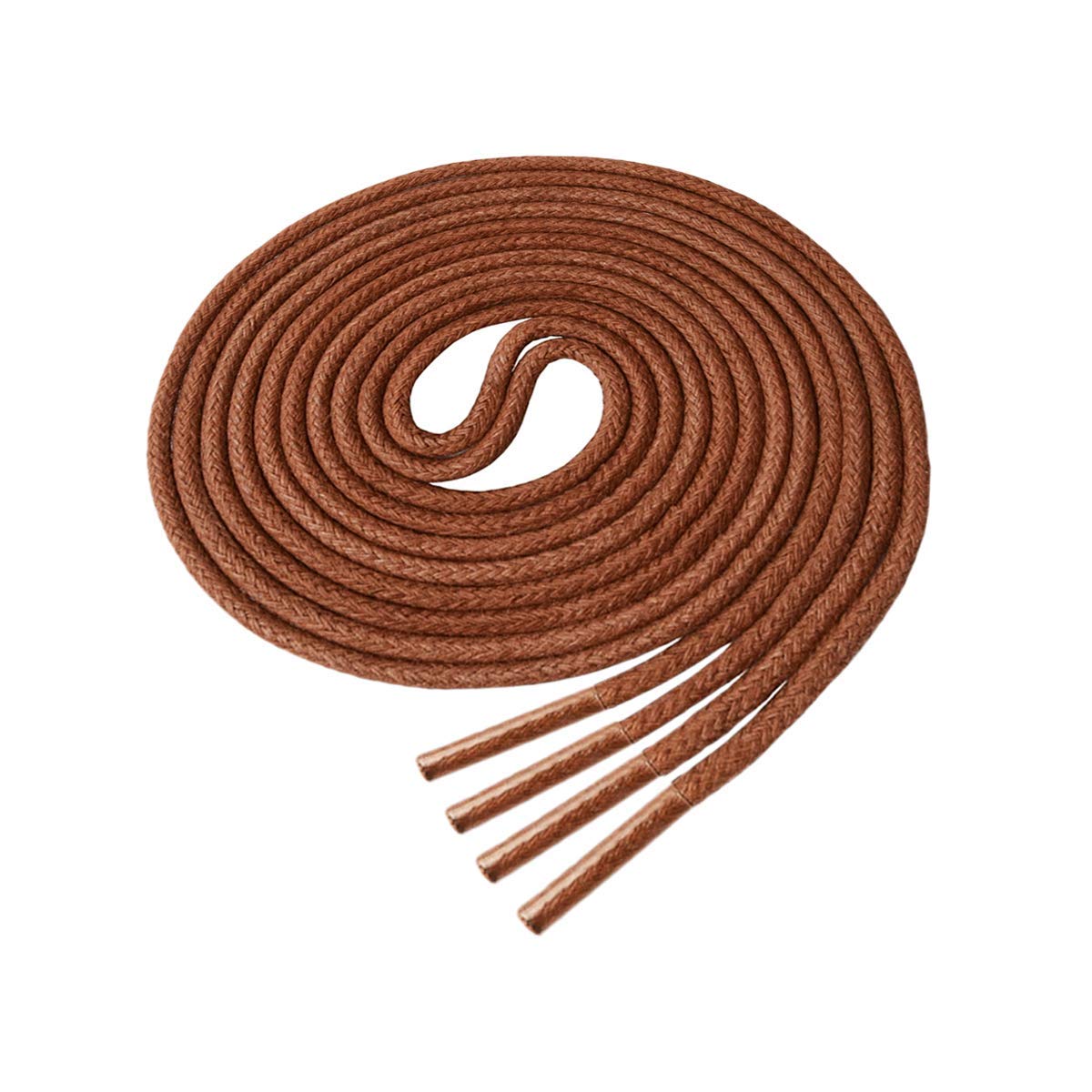 Lify Formal Round - Waxed Cotton Shoe lace (Shoelace) - 2 MM Thick-80CM Long - 3 Pair Set Teak
