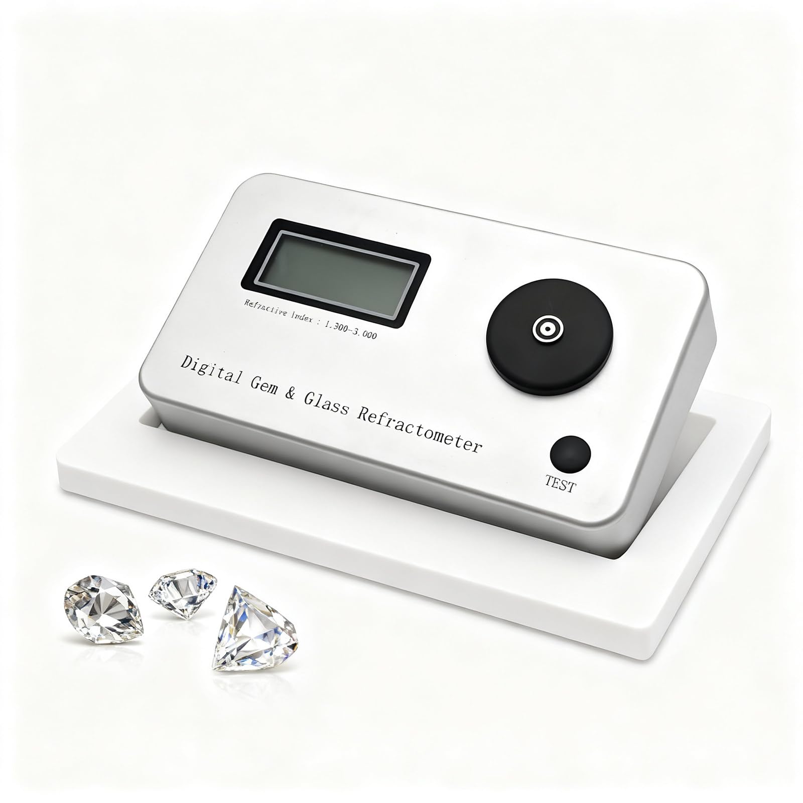 Refractómetro profesional de piedras preciosas, probador digital de joyas, alta precisión 0.001, índice de refracción de medición 1.300-3.000, para identificación de jade y gemas