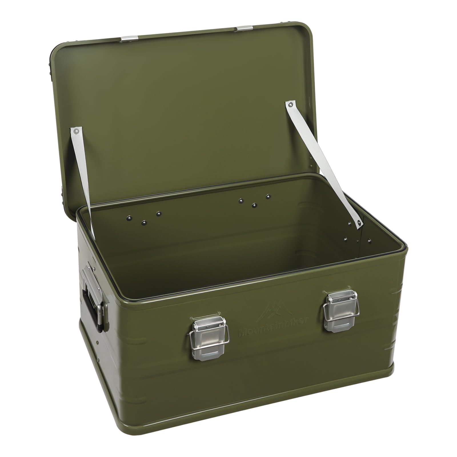 Aluminiumbox 50L, Alubox Transportbox mit Griffe, 1mm Wandstärke, Aufbewahrungskiste für Camping, Aufbewahrungsbox aus Aluminiumlegierung