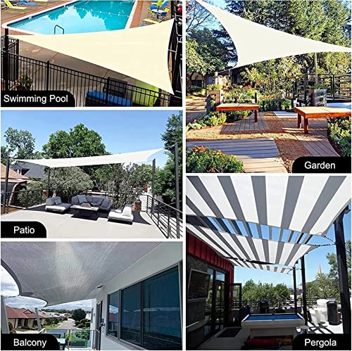 Voile d'ombrage triangulaire 5x5x5 m imperméable protection UV jardin terrasse