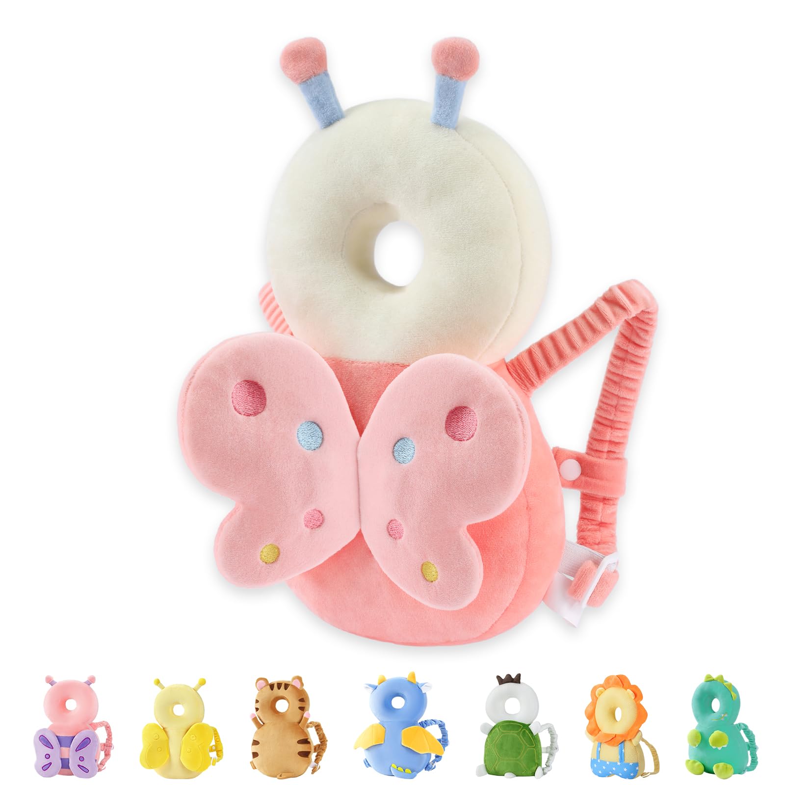 Photo 1 of JunNeng Baby Head Protector Backpack - Dot Butterfly
