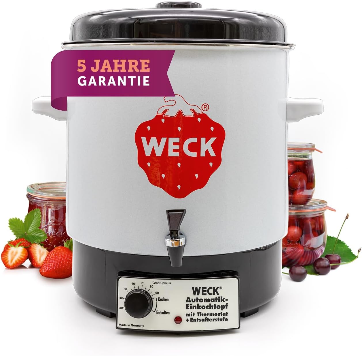 Weck Electric Multi-Cooker, Black/White