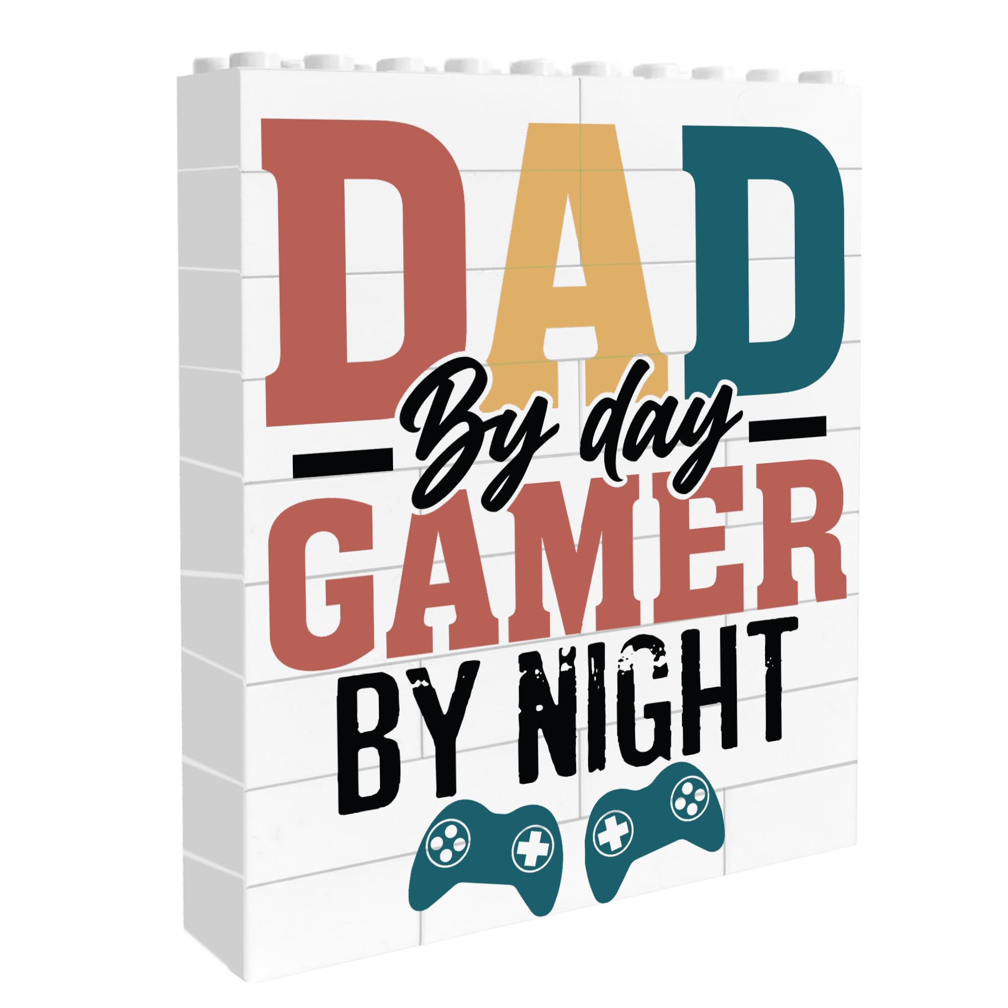 Star Online Gamer Dad Personalised Dad Gifts For Fathers Day Gamer By Night - Photo Building Block Brick Gift Custom Name Birthday Gift For Him Grandfather Grandad