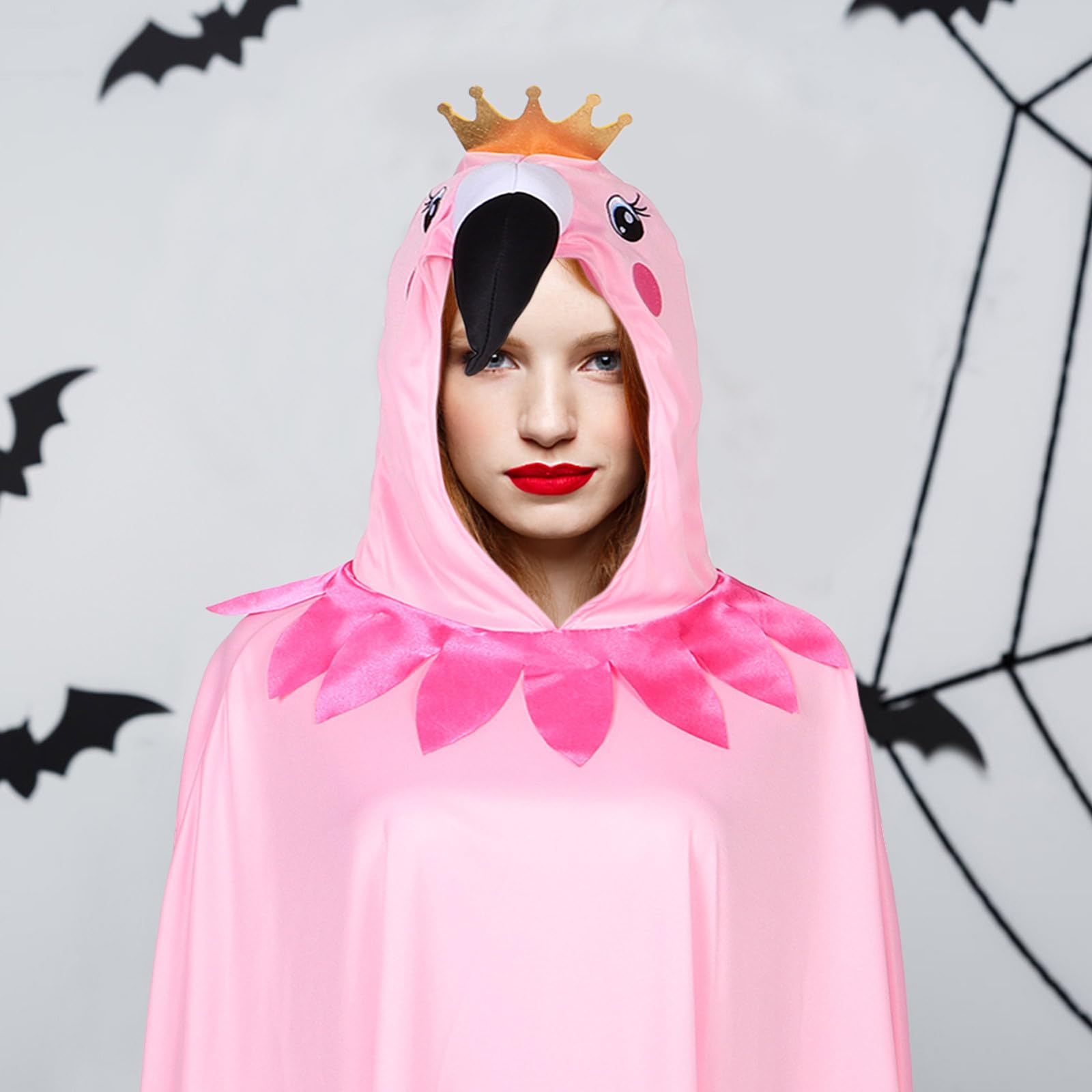 TOYANDONA Costume da Fenicottero Mantello Cappuccio, Adulti