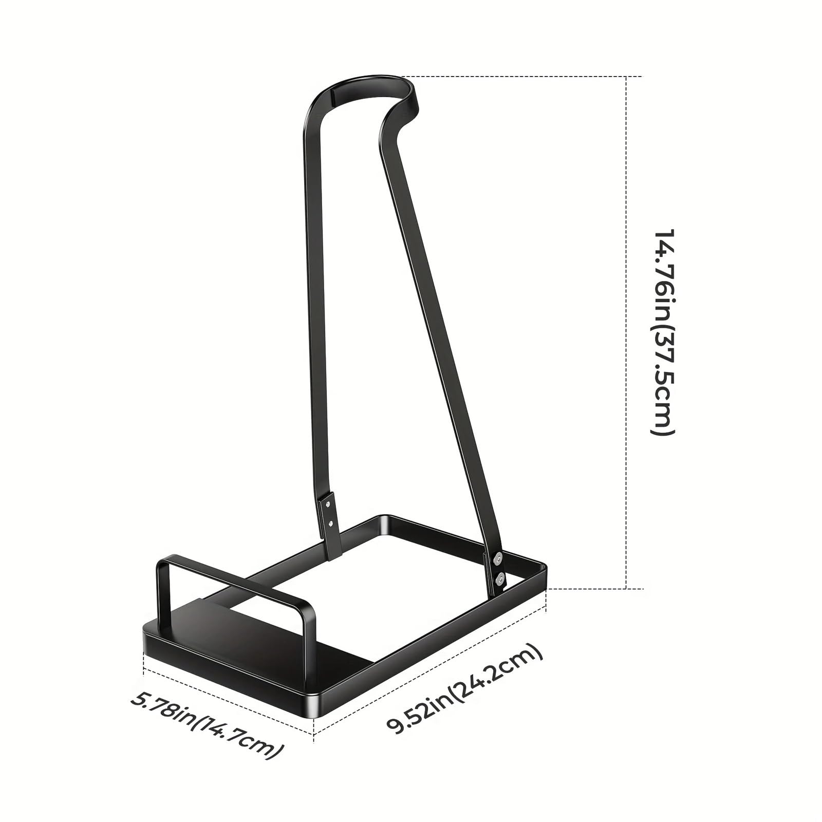 Staubsauger Aufbewahrungsregal Staubsaugerständer, freistehende Aufbewahrungsmöglichkeit for Handstaubsauger, Ablagefach, Aufbewahrungsregal(Black)