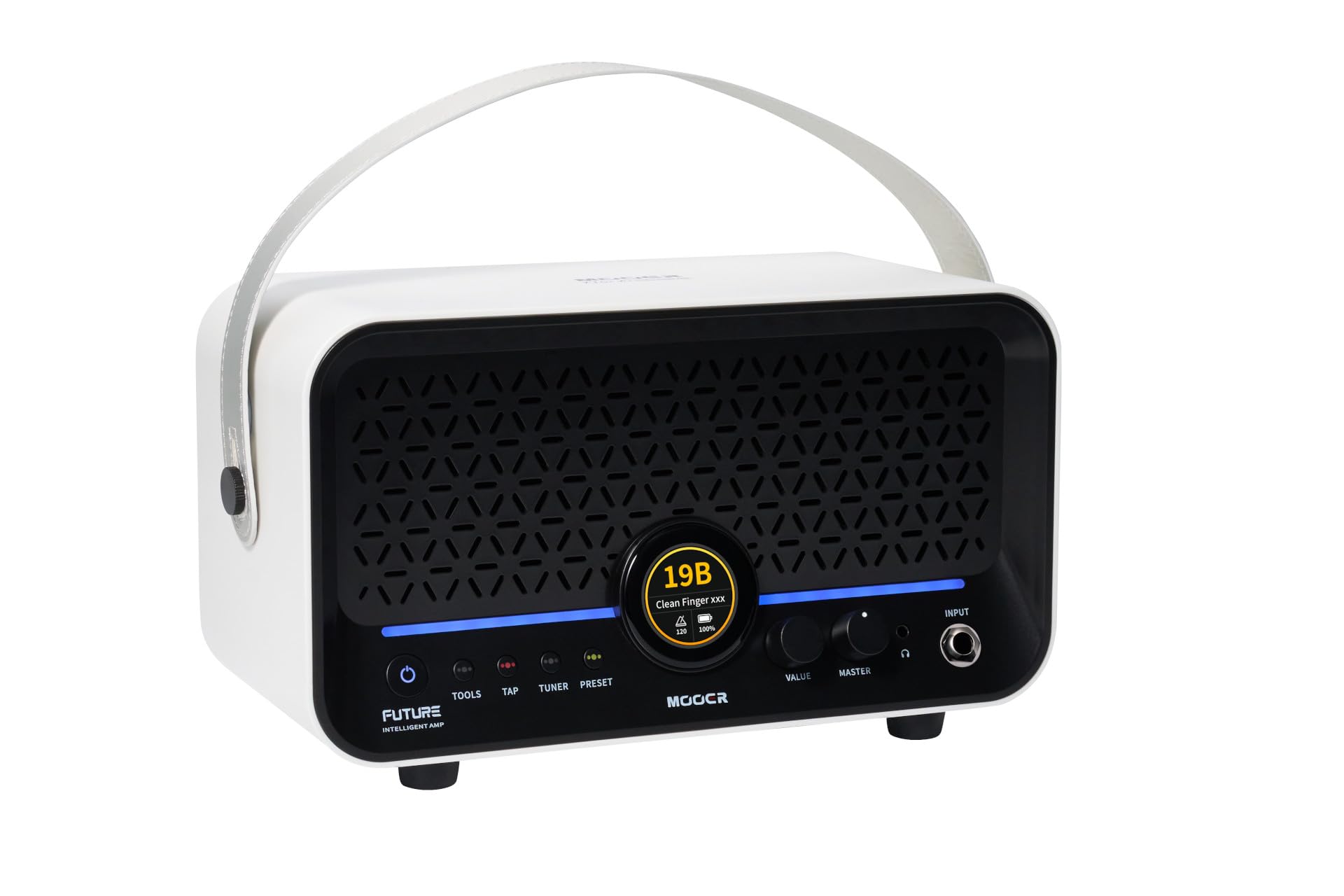 Mooer F15i Li - Combo Multi-Effetti & Modeling per Chitarra, 15 Watt, con Batteria - Bianco Neve