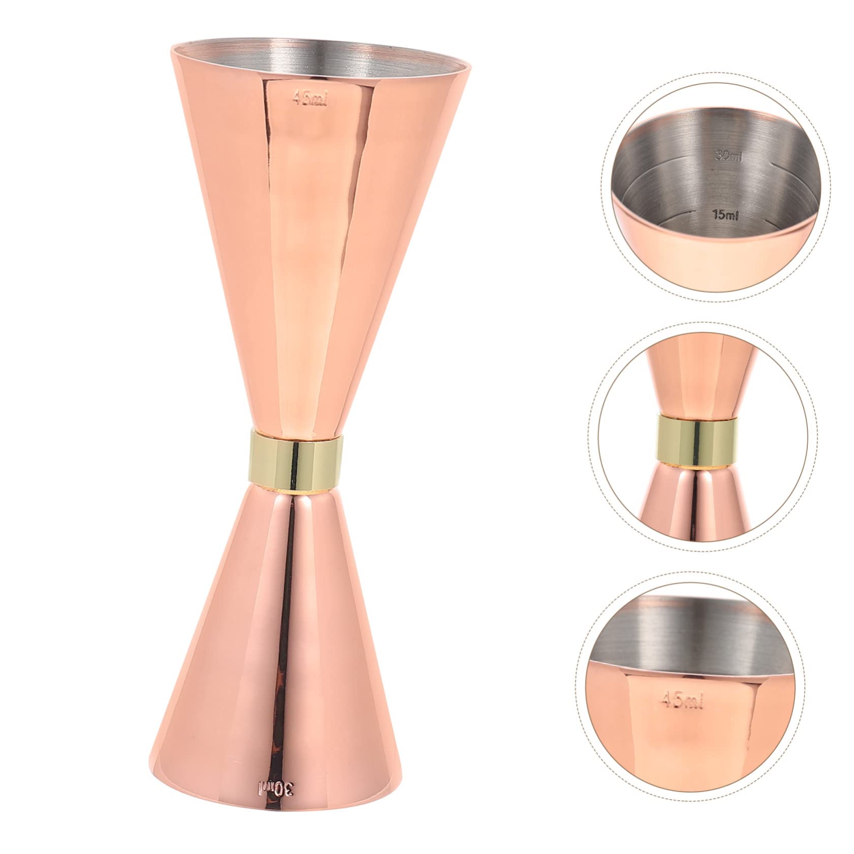 ABOOFAN 2 Pièces Mesureur De Vin Bols À Mélanger avec Poignées Mesure De Tir Jigger Barman Outil De Mesure Tasse À Mesurer Double Jigger Mesures Jigger Et Shaker Cage De Hamster Cocktail