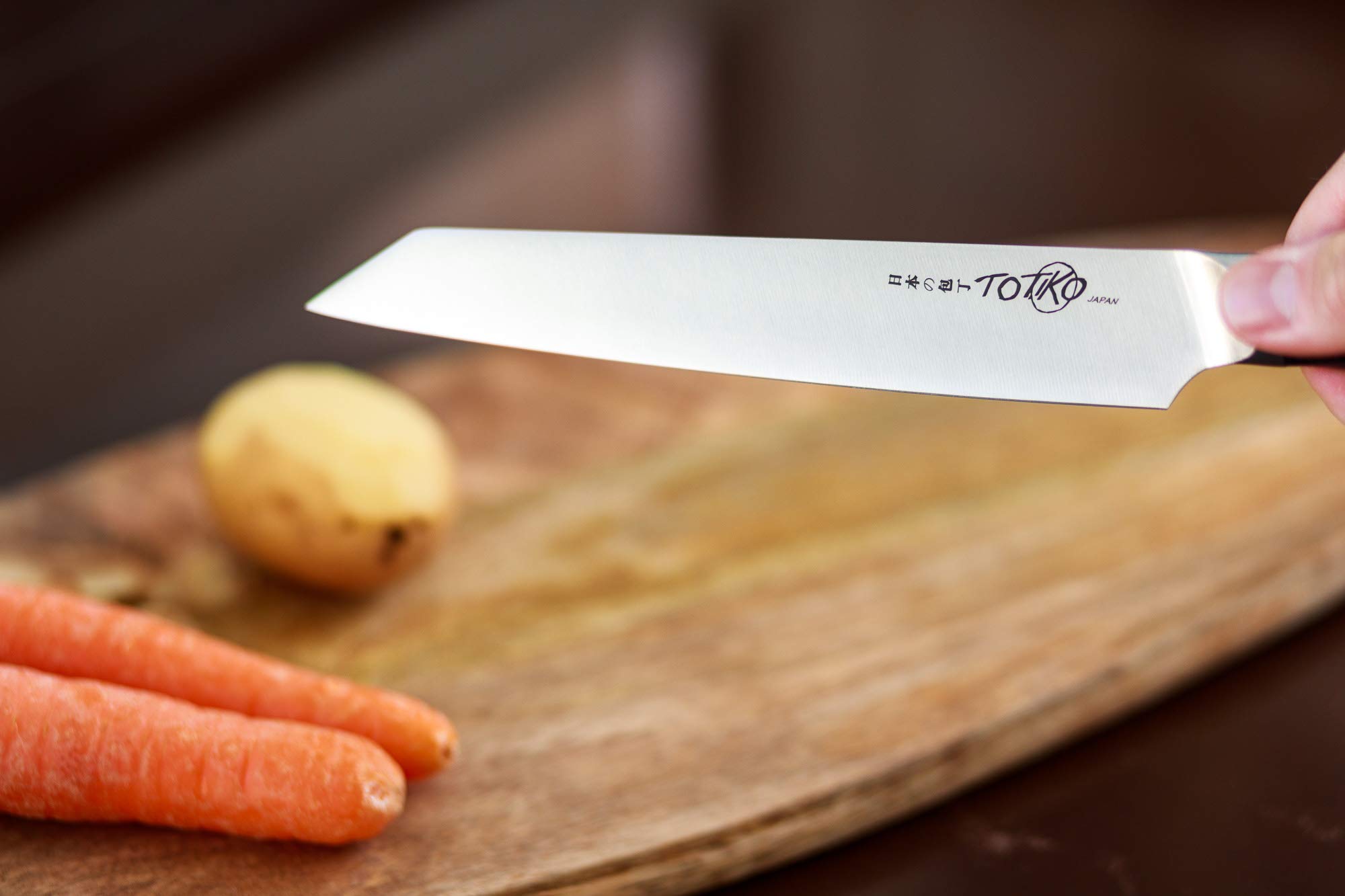 Kompletny zestaw 7 profesjonalnych noży + zapalniczka z bambusem - TOTIKO Japan Knives