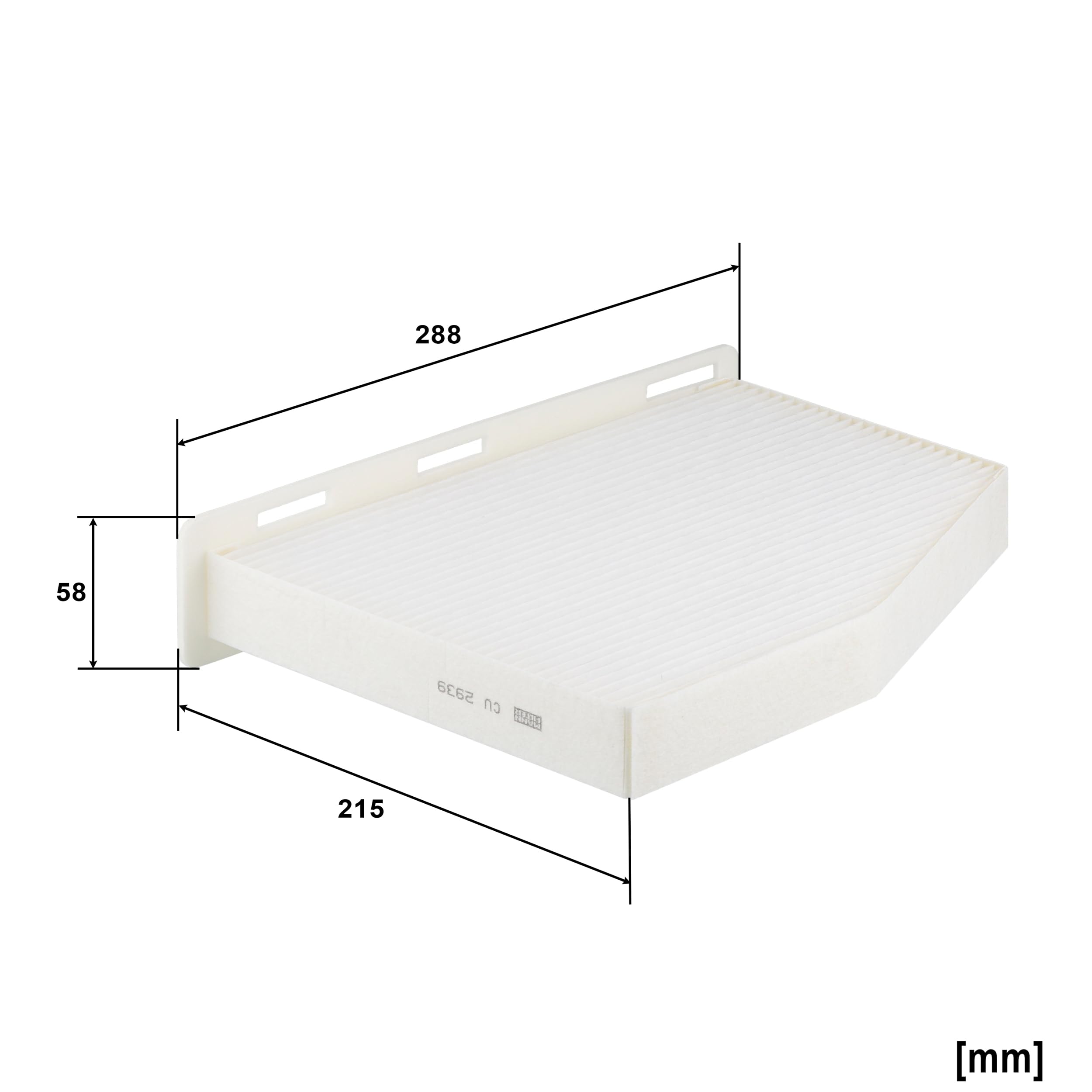 MANN-FILTER CU 2939 Filtr powietrza kabinowego - SAMOCHODY OSOBOWE + DOSTAWCZE