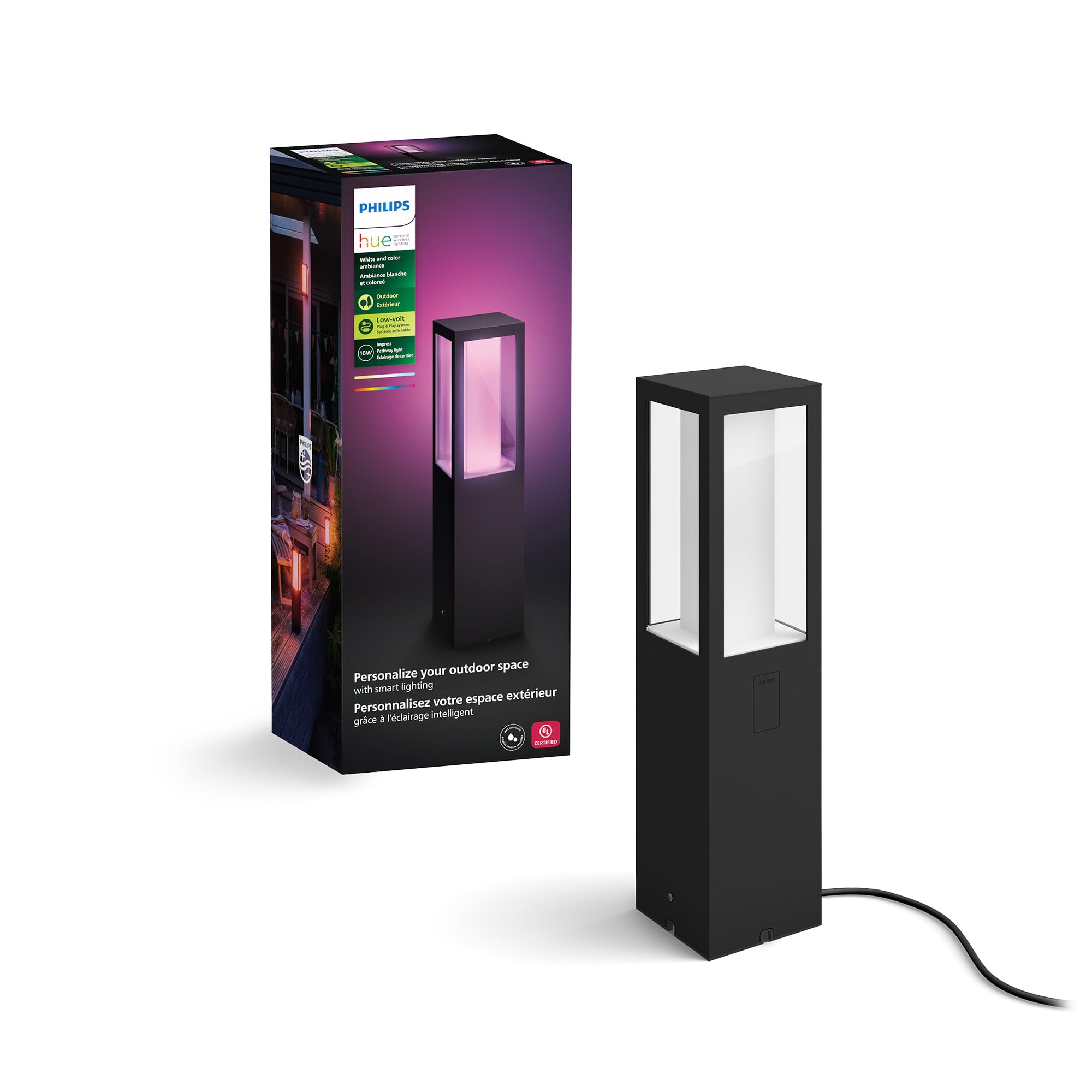 Philips Hue Impress Outdoor Pedestal Light (Low-volt), (400 x