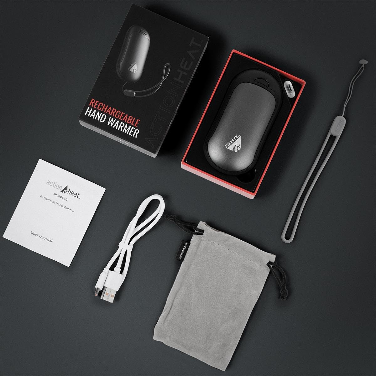 ActionHeat 5V Electric Hand Warmer – Compact Battery-Powered Warming Device for Winter – Up to 8+ Hours of Heat