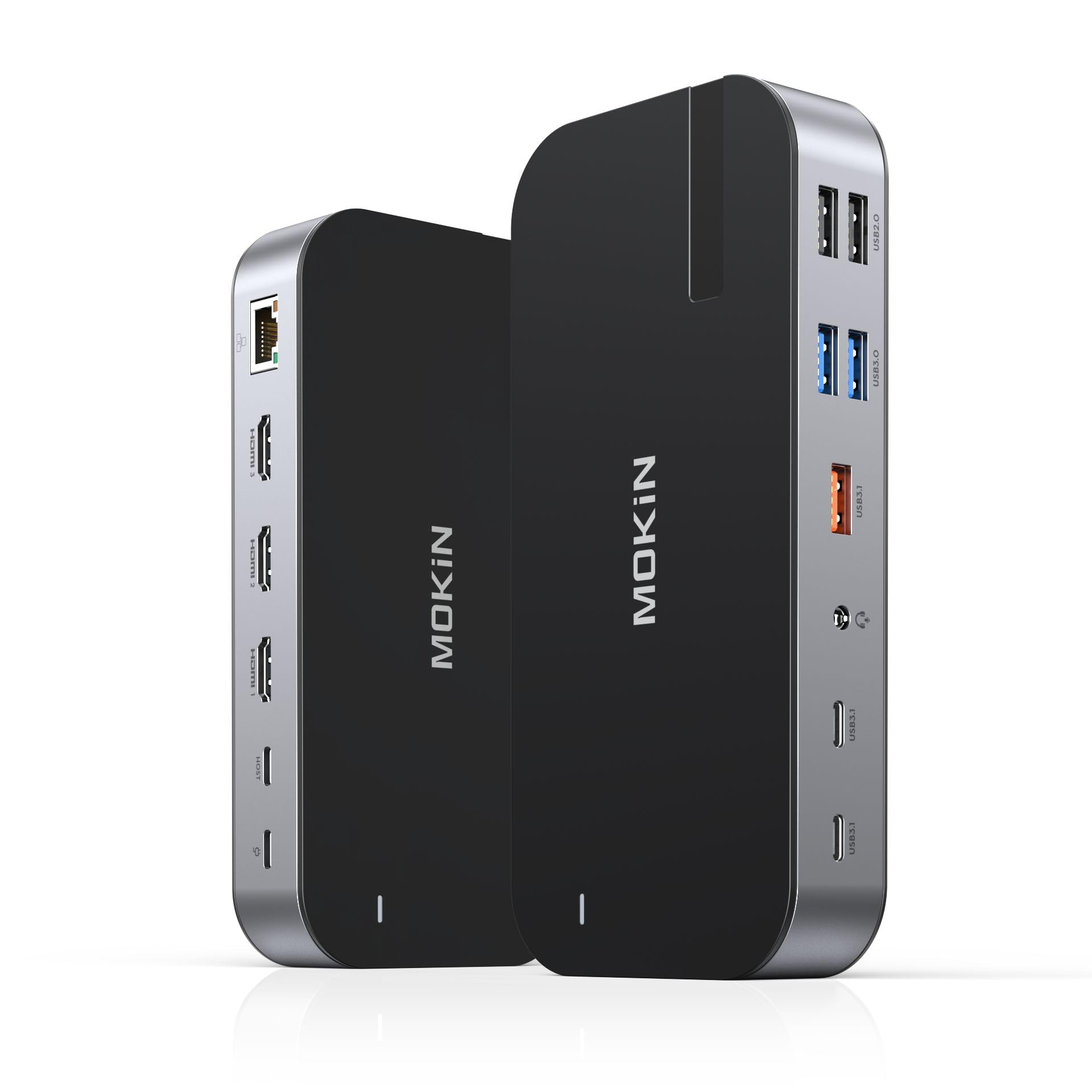 USB C Docking Station 3 HDMI, 16 in 1 Docking station zwei Monitor, Laptop Docking station drei Displays mit USB A/C 3.1, USB 3.0/2.0, 100 W PD, Ethernet, Audio&Mikrofon, SD&MicroSD für Lenovo MacBook