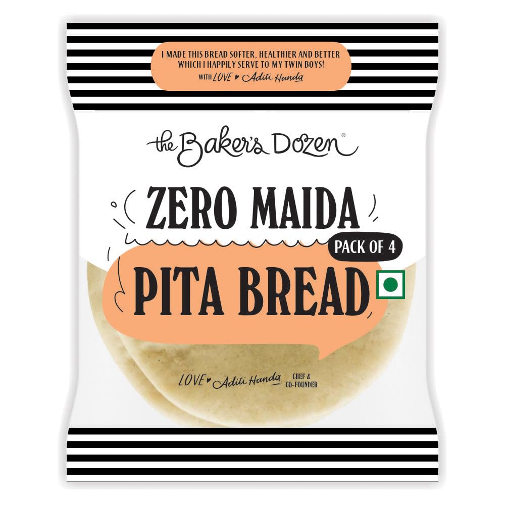 The Baker's Dozen Pita Bread, 100 g| Pack of 4