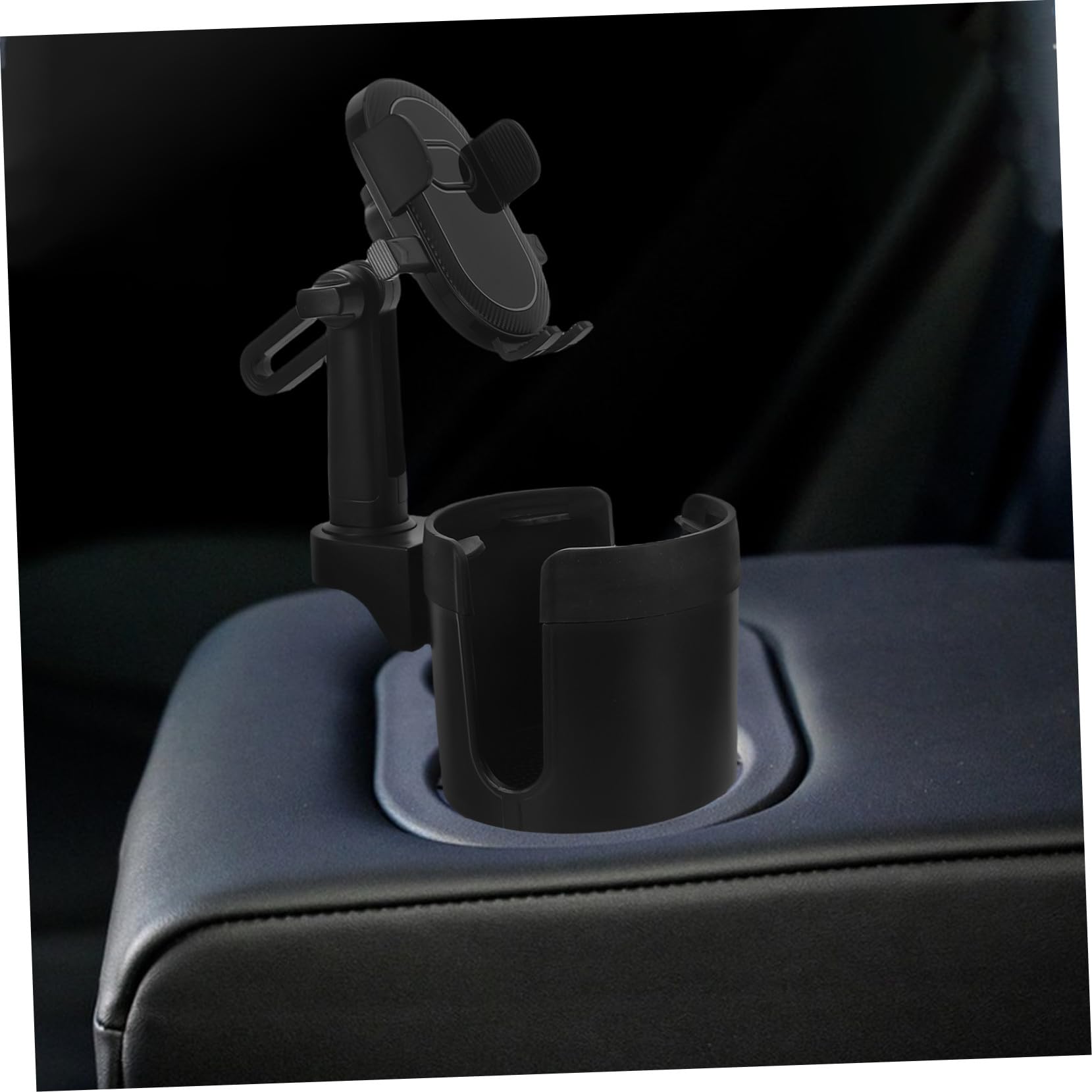 Kisangel Supporto per Cellulare da Auto Portabicchiere Nero in Plastica | Uso in Auto e Veicoli, Compatibile Smartphone e Bevande, Struttura Robusta