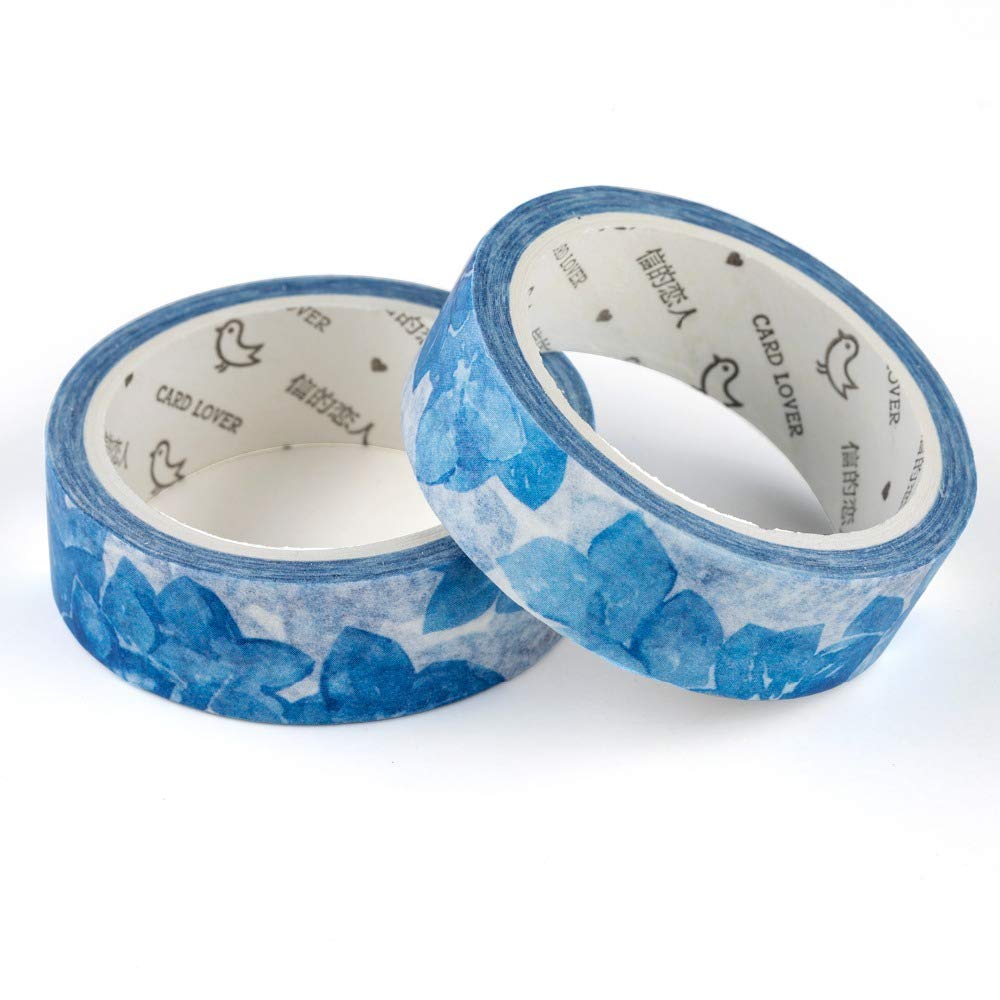MAOYYM Blue Floral Washi Tape School Stationery Decoration Sticker Diary Decoration DIY Album Diary Hand Book