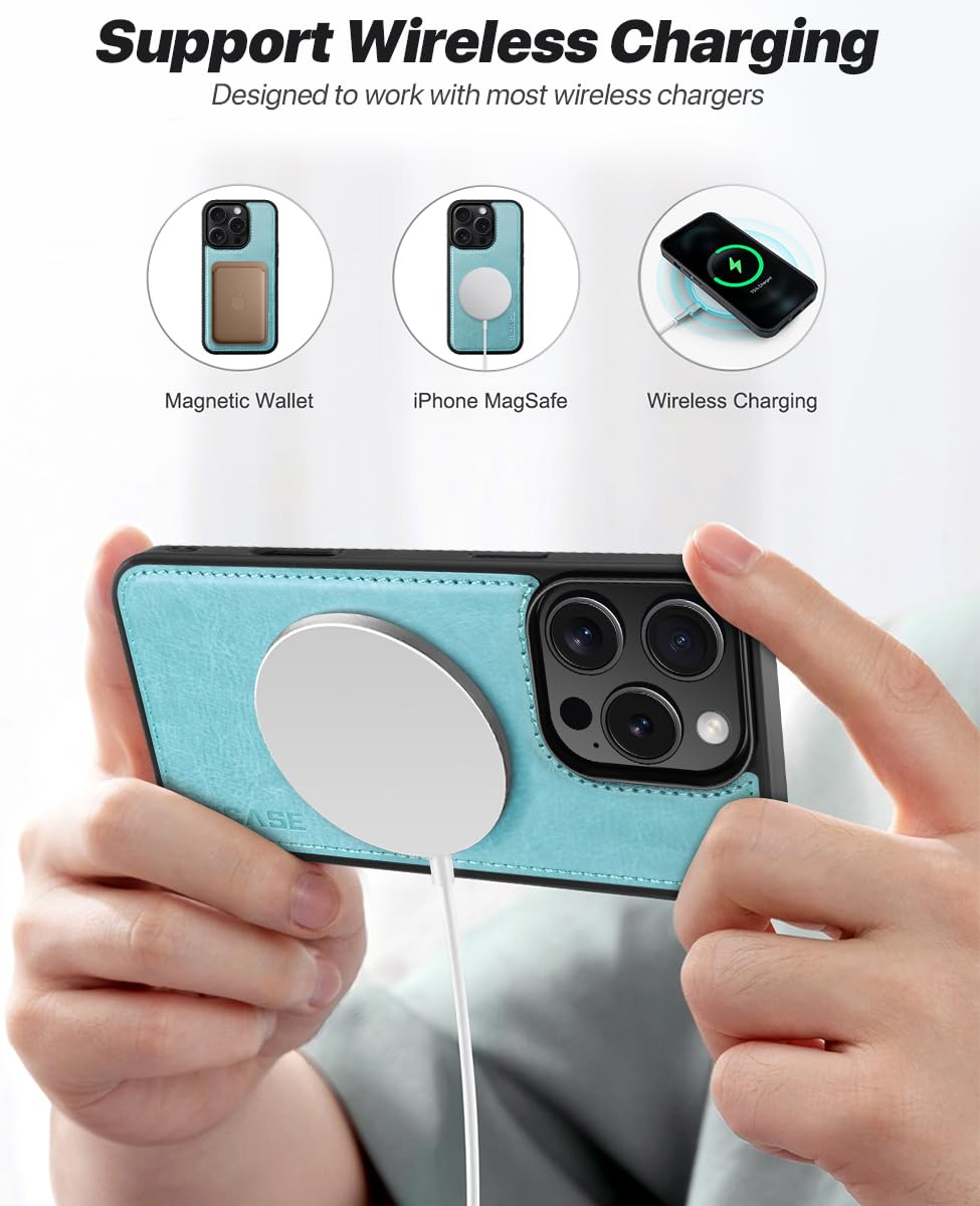 OCASE for iPhone 16 Pro Max Case, Detachable 2 in 1 PU Leather Wallet Case with RFID Blocking, Wireless Charging - Image 4