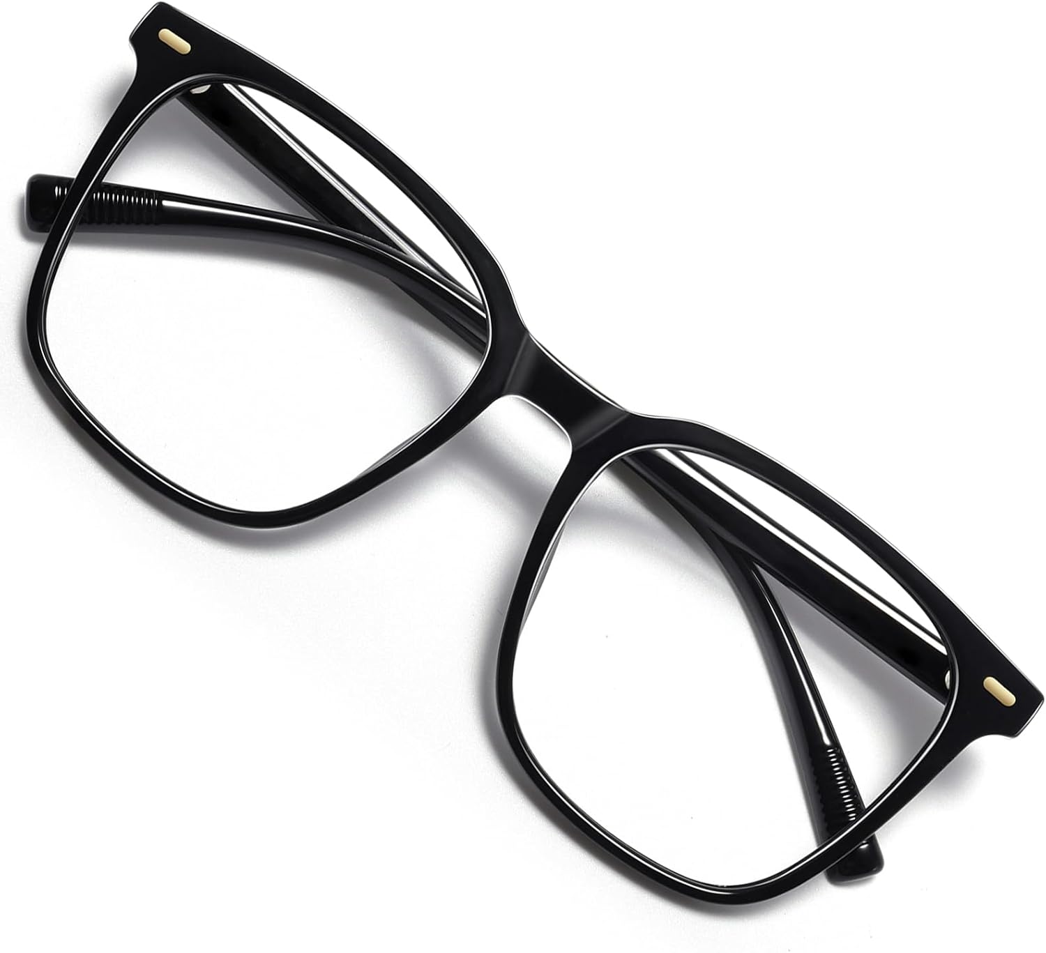 Oversized Square Blue Light Blocking Glasses for Women Men, Anti-Fatigue Computer Monitor Glasses Reduce Eye Strain