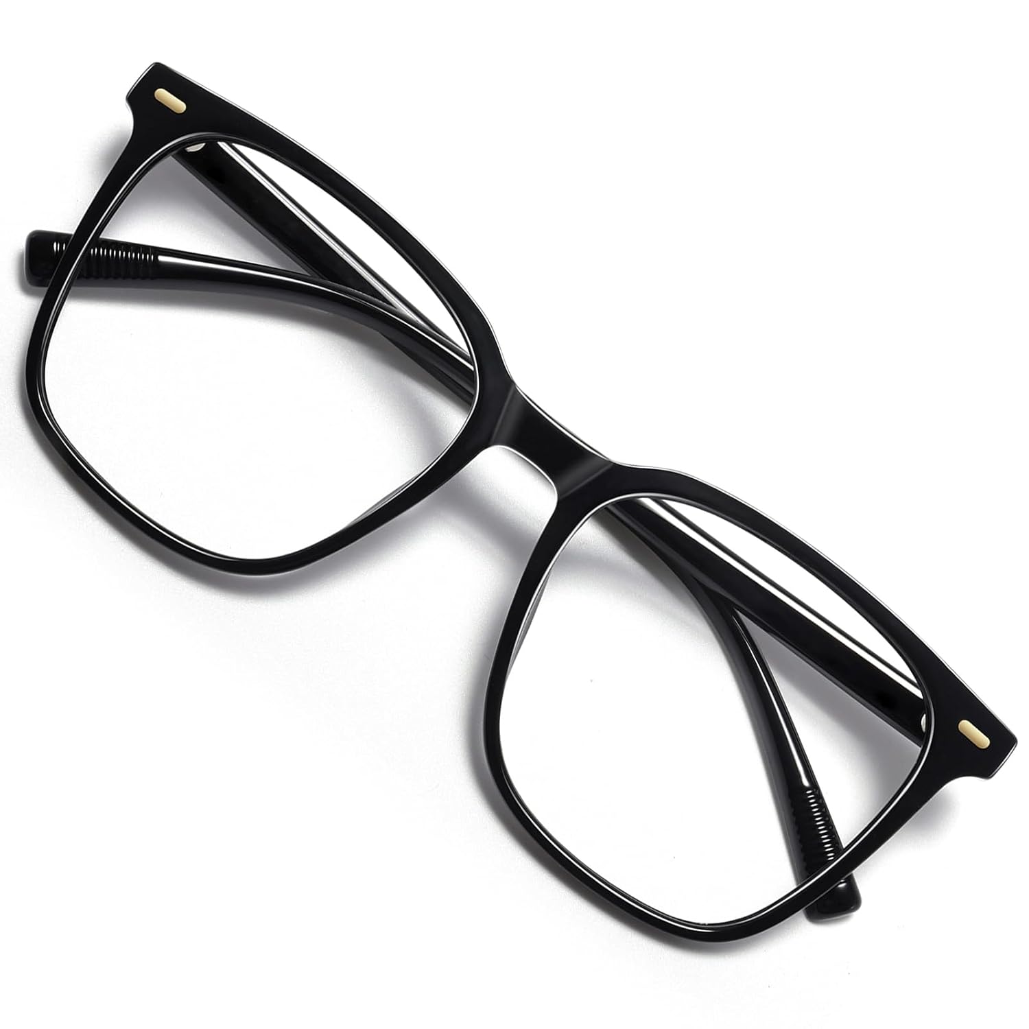 MACJERO Oversized Square Blue Light Blocking Glasses for Women Men Anti-Fatigue Computer Monitor Gaming Glasses Reduce Eye Strain