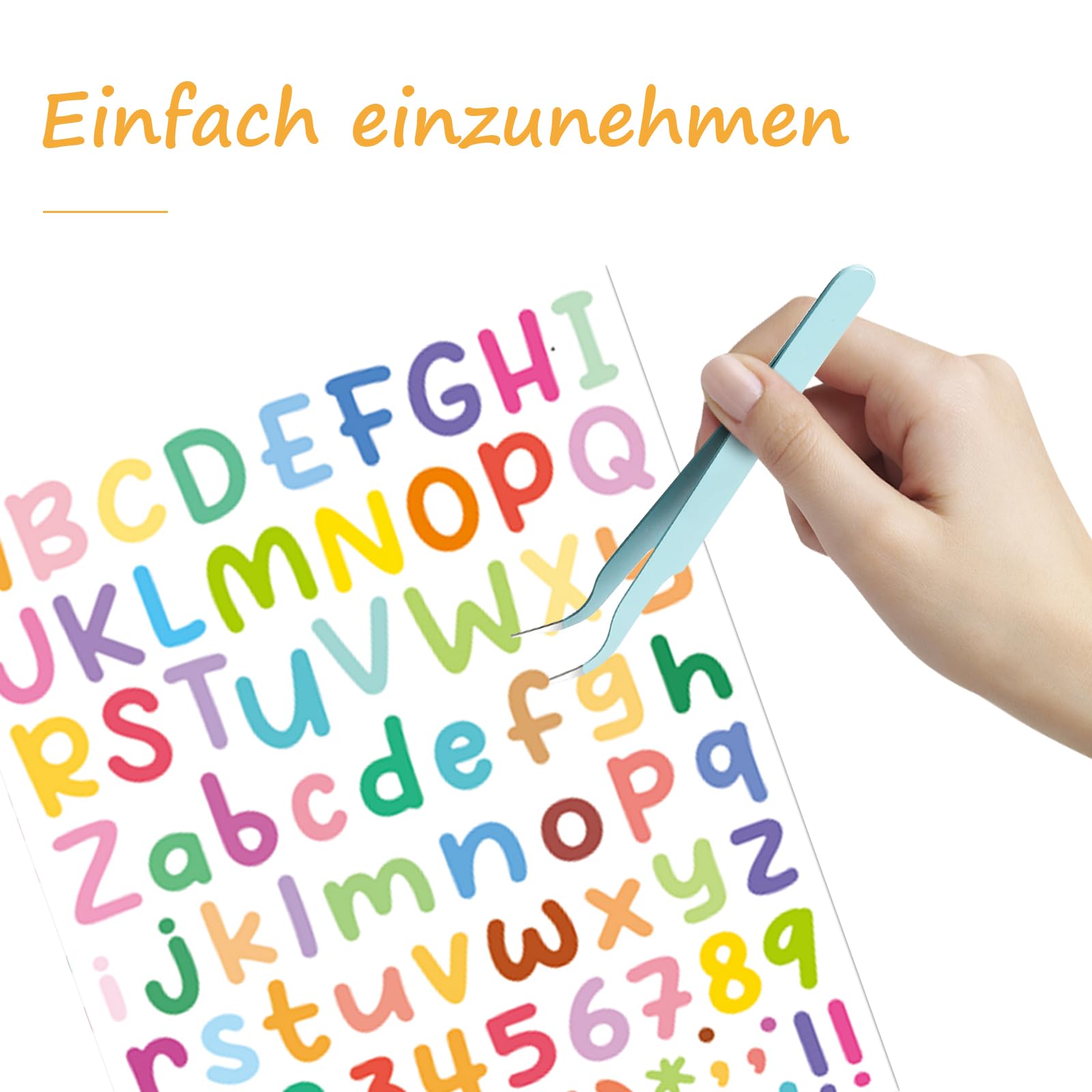 12 Blätter Buchstaben Aufkleber - 1008 Stück Schwarz/Weiß Vinyl Sticker Für DIY