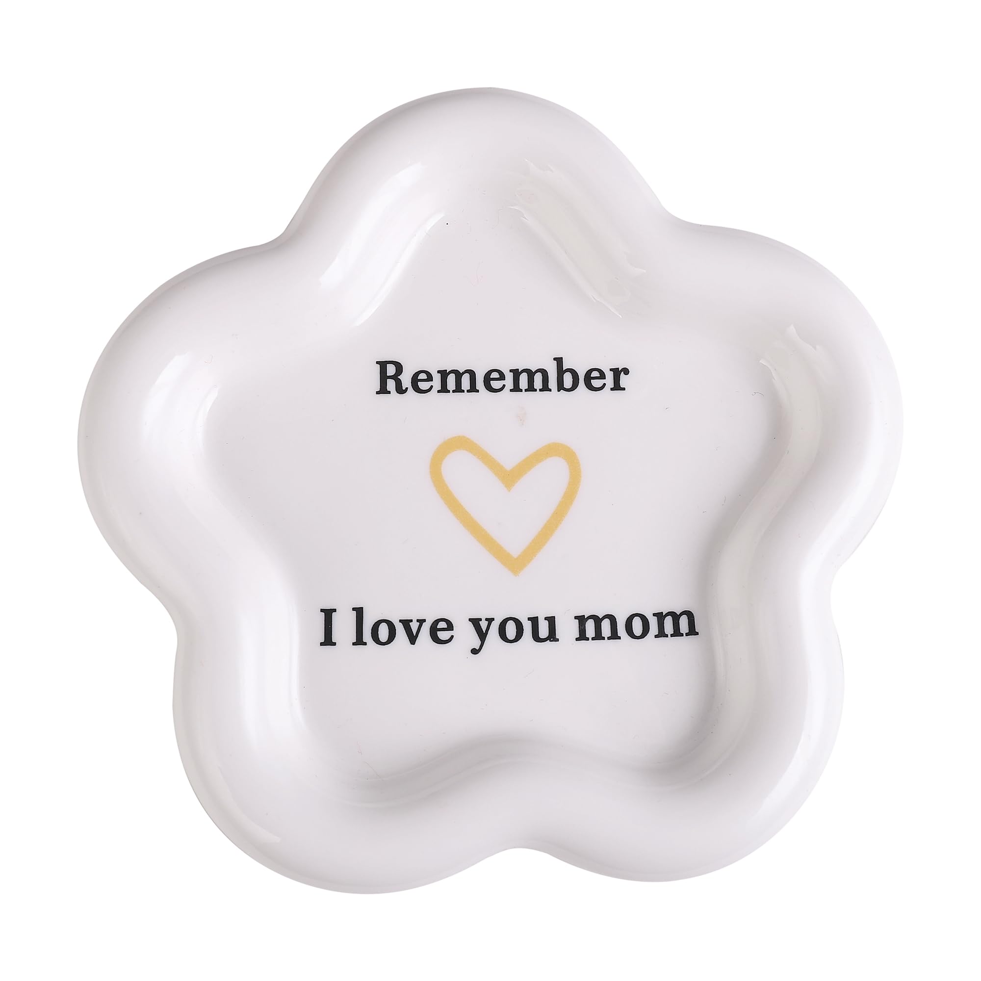 BFJLIFEGifts for Mom from Daughter Son Unique Cool Gifts for Mothers Day Birthday Christmas Ceramic Ring Dish Jewelry Tray I Love You Mom