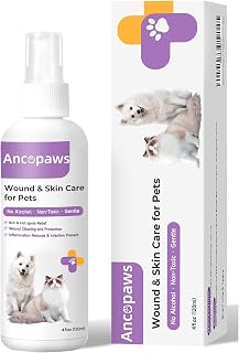 Hot Spot Treatment for Dogs - Plant-Based Skin Relief Spray Soothes Allergies, Stops Itching & Licking | Calms Infections, Supports Wound Care | Non-Irritating Formula for Dogs & Cats(4oz)