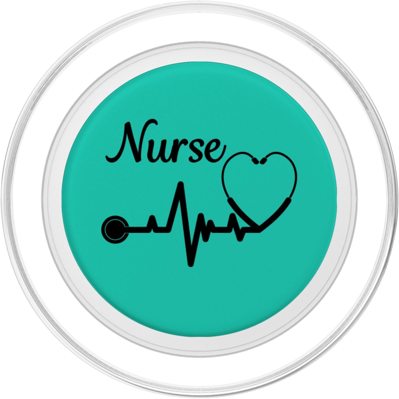 Womens Nurse phone accessory RN Heartbeat Gift PopSockets PopGrip: Swappable Grip for Phones & Tablets PopSockets PopGrip for MagSafe