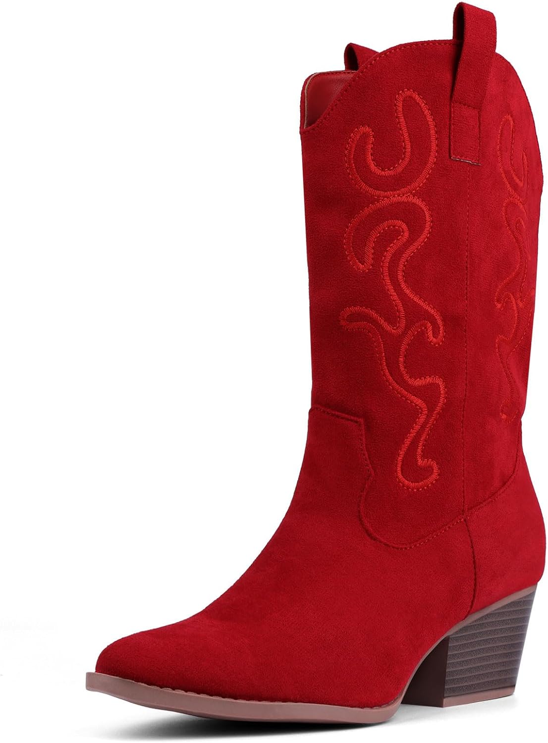 Bandkos Cowboy Boots for Women Cowgirl Mid Calf Western Embroidered... - Picture 15 of 70