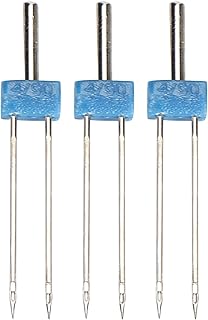 Doppelnadelnadeln, Edelstahl-Zwillingsnähmaschinennadeln, 3er-Set für Zierstiche und Einhakfäden, kompatibel mit den meisten Nähmaschinen (Doppelte Maschinennadel 4 mm – 3 Stück/Beutel)