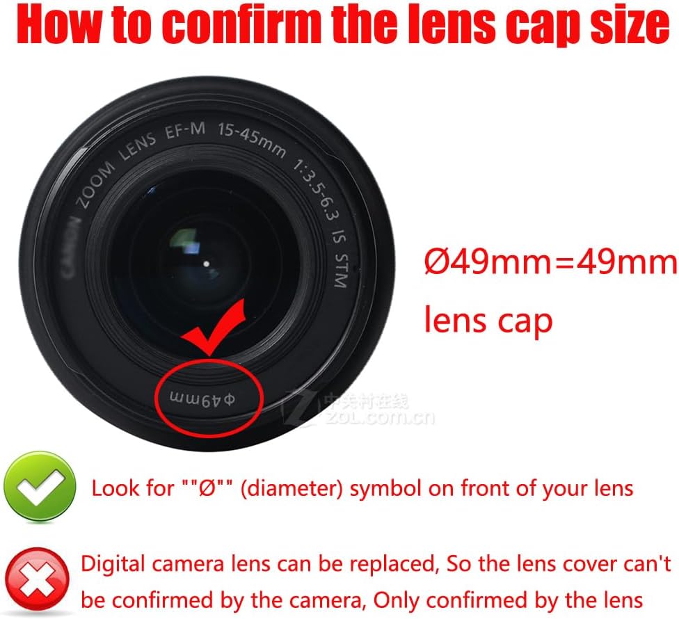 49mm-52mm Step Up Ring 49mm Lens to 52mm Filter (2 Pack), WH1916 Camera Lens Filter Adapter Ring Lens Converter Accessories