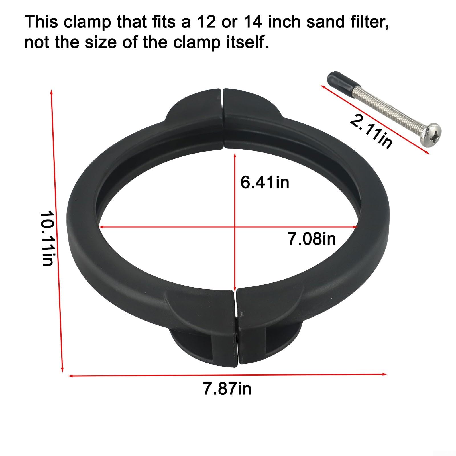 Morsetto Per Pompa Piscina 11380 – Compatibile Intex 30,5 E 35,5 Cm, Kit Anello Di Serraggio Con O-Ring E Viti, Parti Di Ricambio - 2