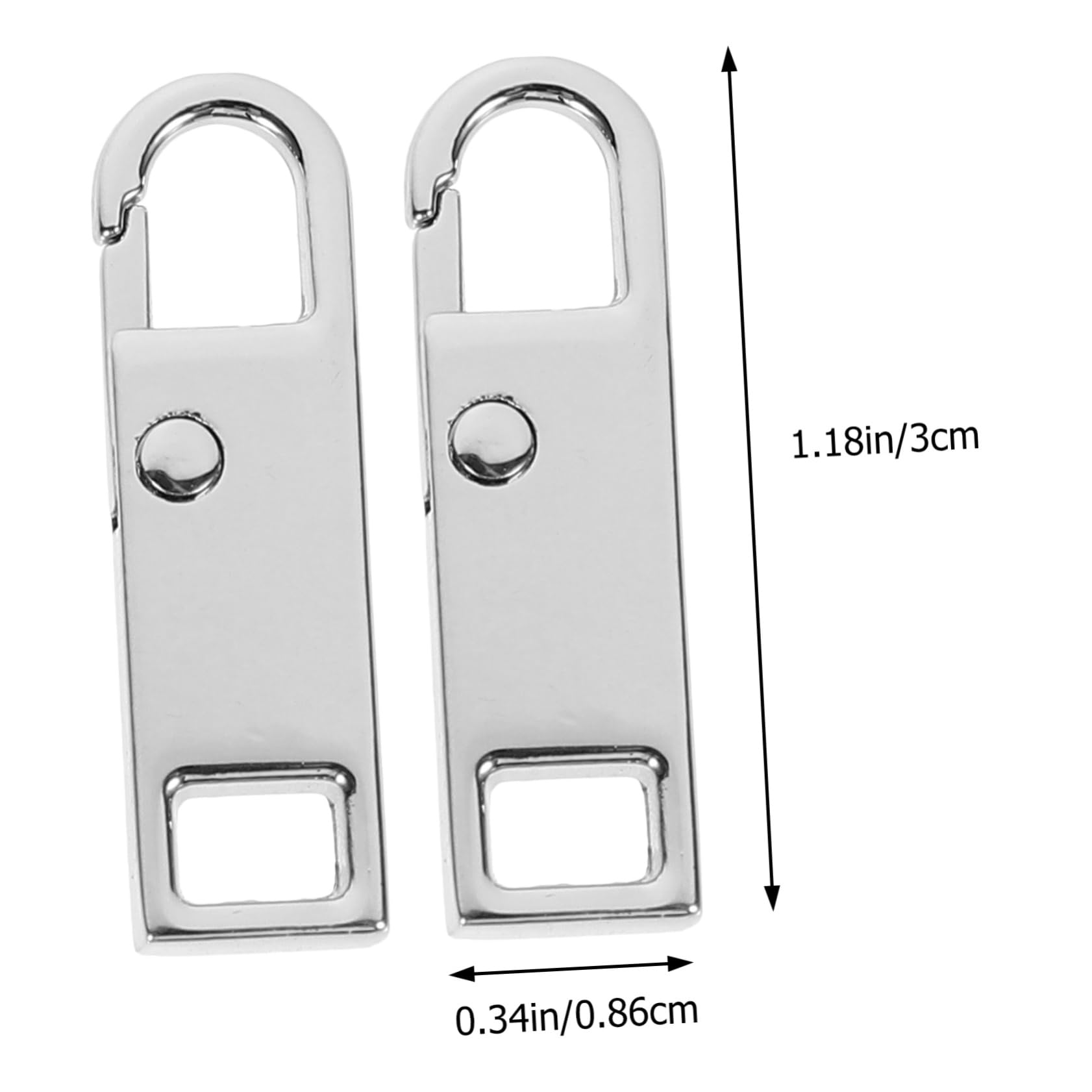 Amindz 10 Tiretti Per Cerniera In Metallo - Ricambi Per Riparare Cerniere Di Vestiti, Valigie, Zaini - 5 Neri E 5 Argento, 3,7x1,1cm - 5