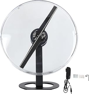 3D Hologram Fan, Hologram Fan WiFi Projector, Tabletop Holographic LED Ceiling Skylight Night Light for Halloween, Shop, Bar, Party Advertising Display