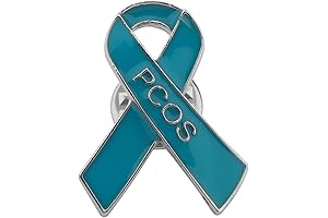 CHOORO PCOS Gift Polycystic Ovary Syndrome Gift Teal Awareness PCOS Ribbon Pin PCOS Awareness Jewelry