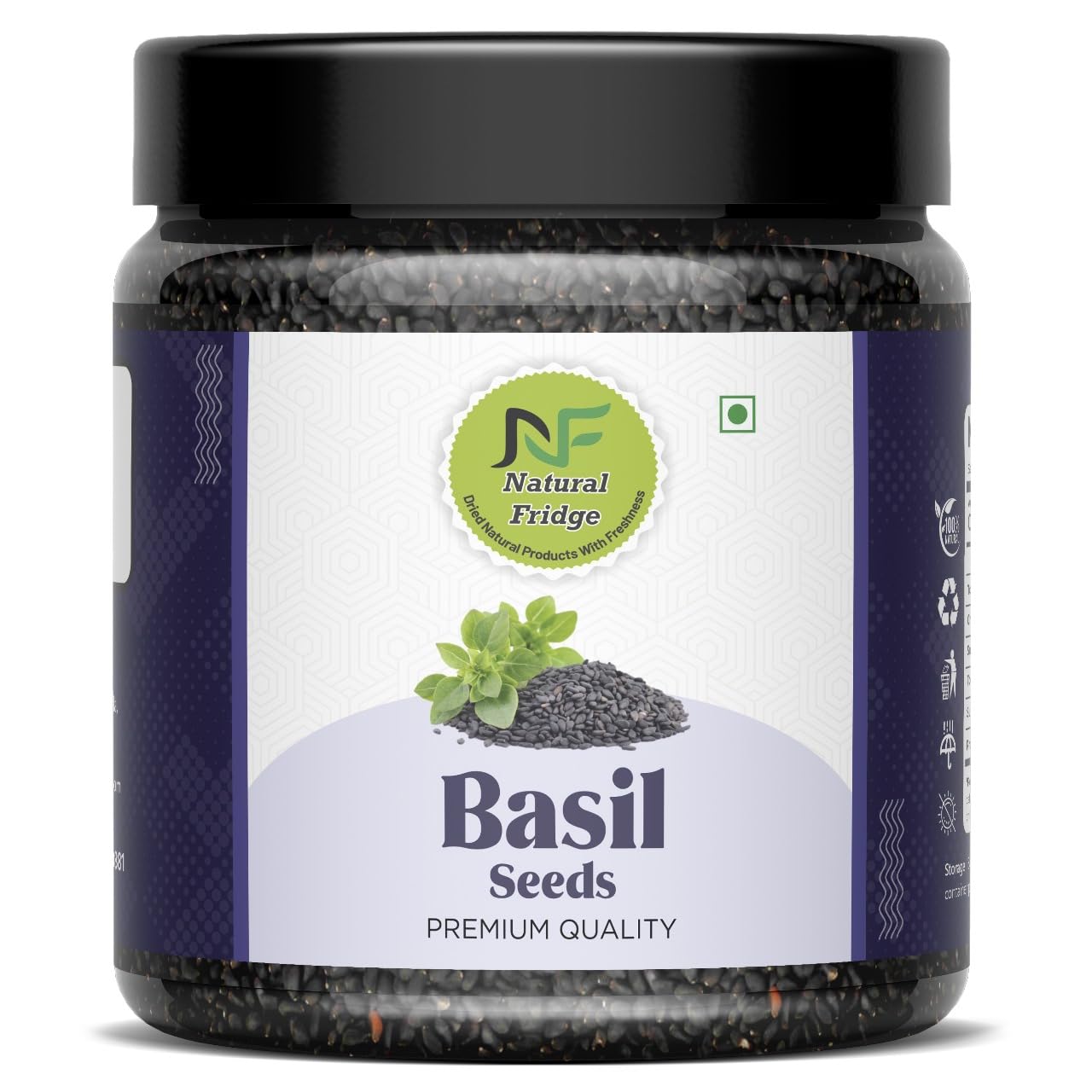 Natural Fridge Basil Seeds JAR PACK | Raw Basil Seeds for weight loss | Sabja Seed | Takmuria Seeds | 100% Hygienic | High Fibre and Omega 3 | Seeds for Eating | Healthy Seeds (1kg) (B0D35SXFMS) Amazon Price History, Amazon Price Tracker