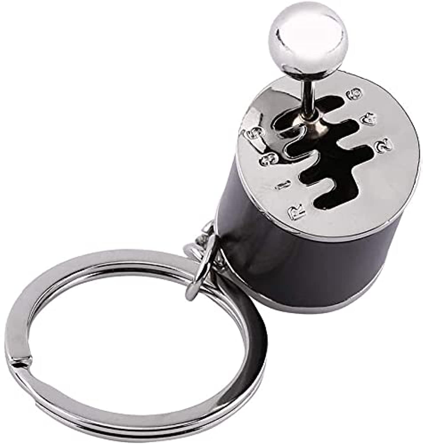 WazirianUAE Gear Box Keychain Car Shifter Keyring Six-speed Manual Transmission Shift Lever Keyring Key Chain Ring Keyrings Keyfob For Men Women Accessories