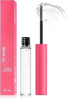 Eyebrow Gel Clear, Long-Lasting Waterproof Eye Brow Gel with Precision Brush, Lightweight Conditioning Eyebrow Gel Non-sticky Brow Glue for Eyebrow Makeup, Vegan, Cruelty-Free, 0.17 Fl Oz