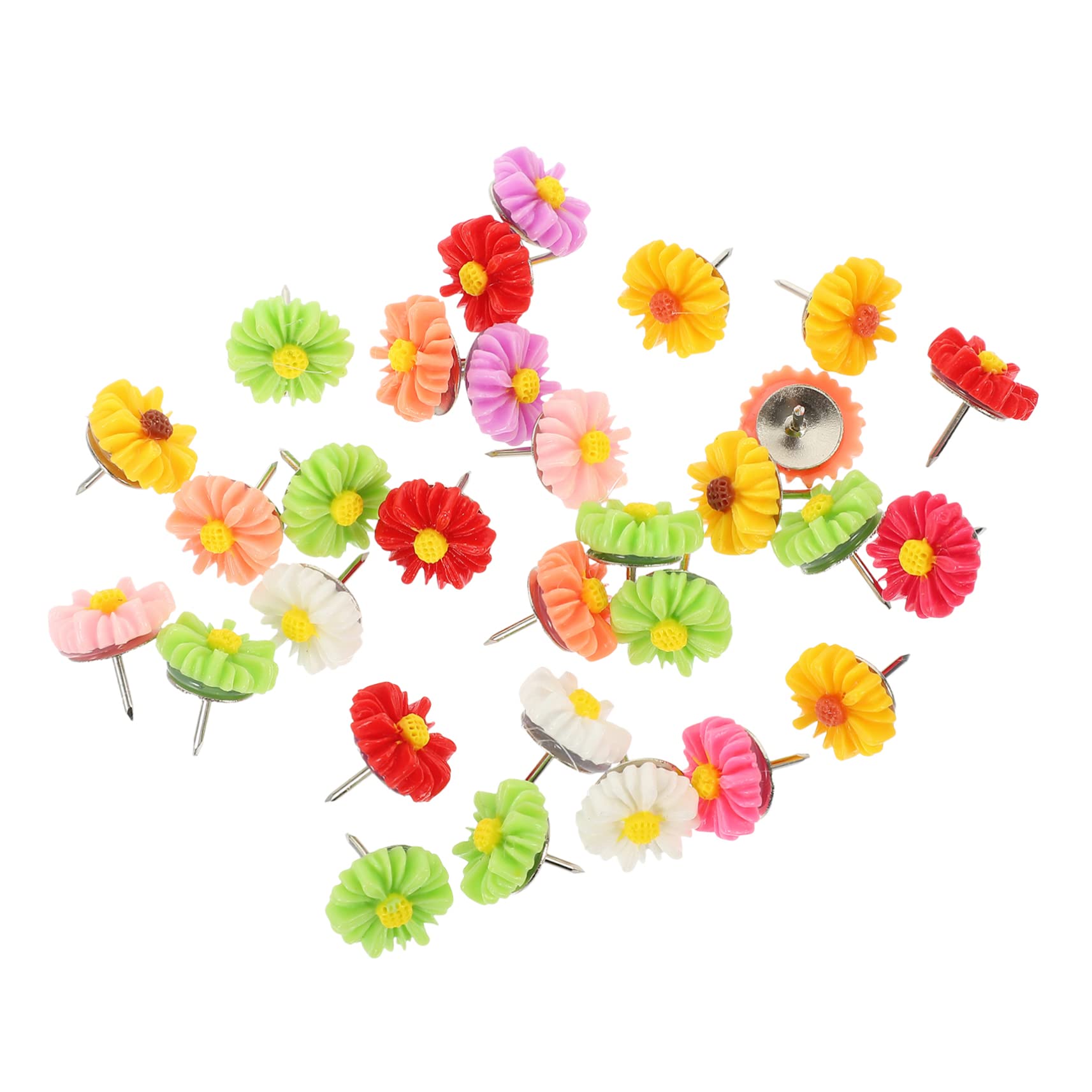 NUOBESTY 180stücke Bunte Daisy-pinnnadeln Aus Kreative Daumenstecker Für Korktafeln Vielseitige Push- Für Kunst Und Bastelprojekte Für Reisefotos Und Kartenmarkierungen