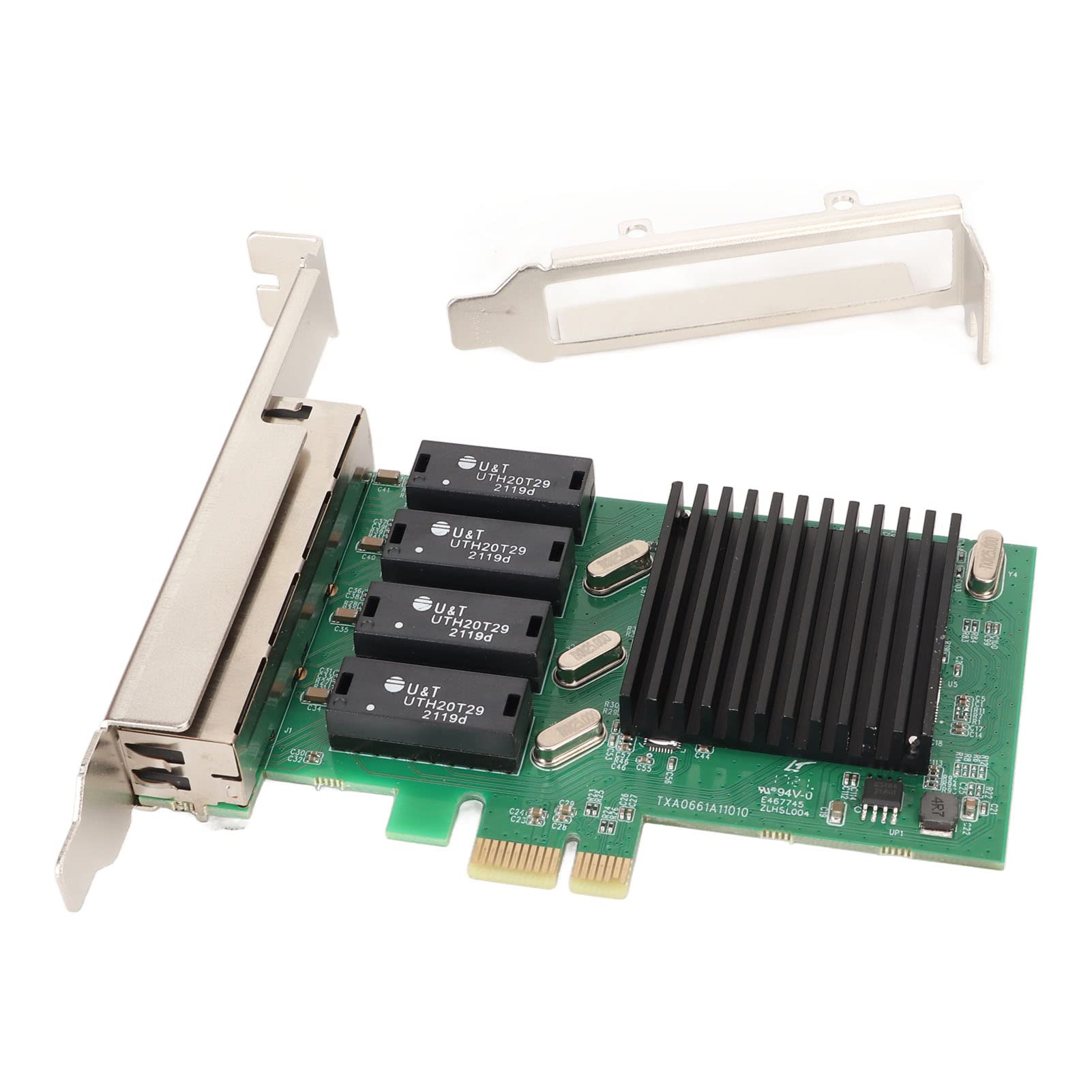 Bewinner Carte Réseau PCIe Gigabit 4 Ports, Convertisseur D'Adaptateur LAN RJ45 10/100/1000 Mbps, Adaptateur Ethernet Gigabit PCI Express pour Win10, 7, Vista, XP