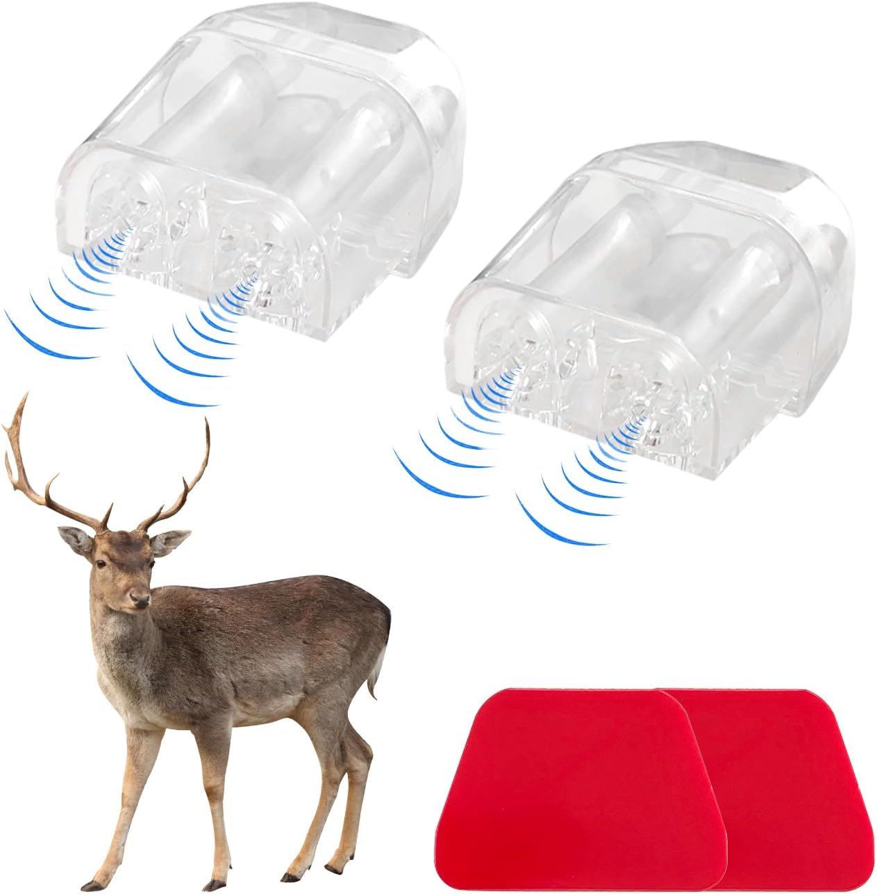 2pcs Car Grille Deer Animal Warning Whistle Repeller Alert Safety Accessories - Foto 2