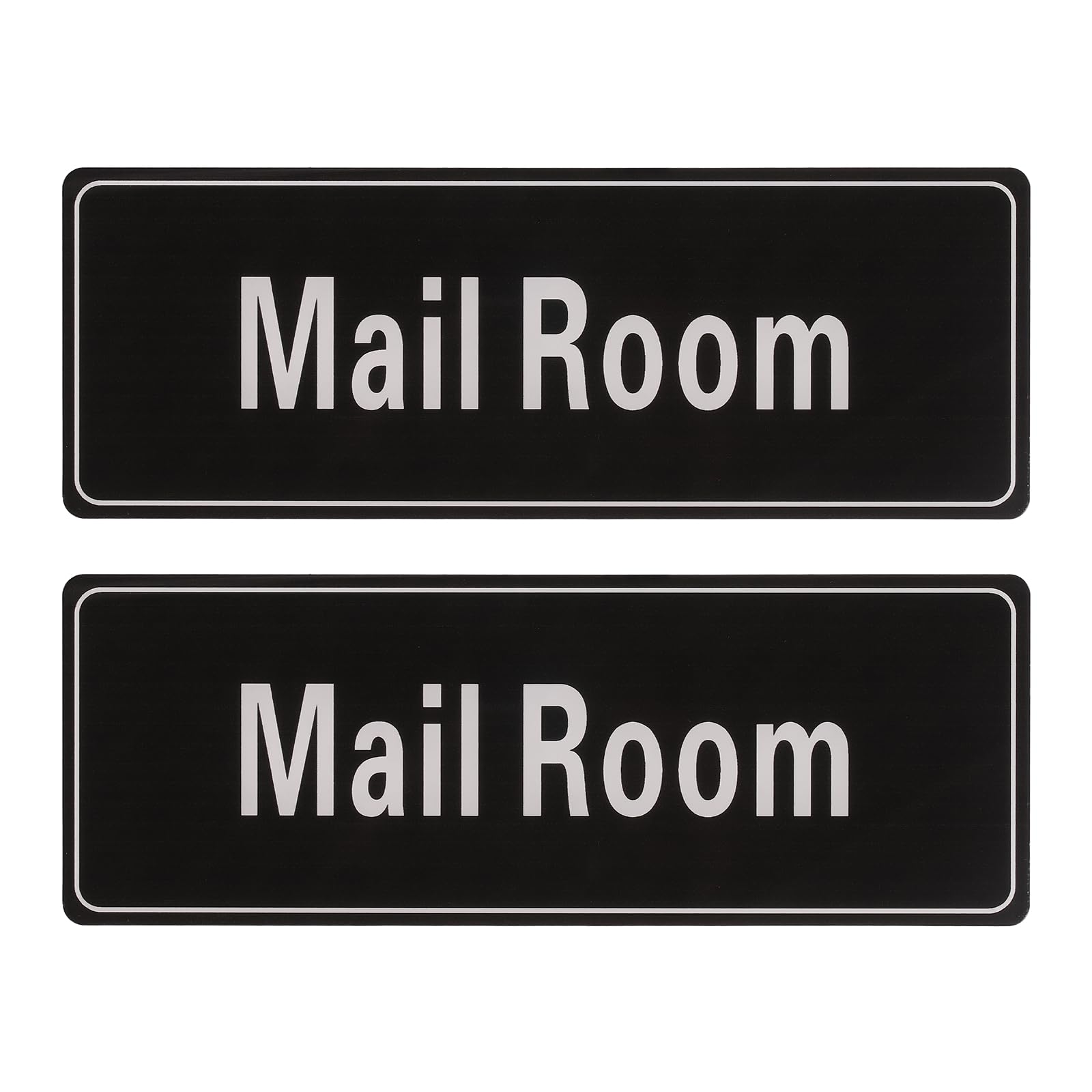 PATIKIL 9"x3" Mail Room Sign, 2Pcs Room Door Sign Self-Adhesive Door Sticker Acrylic Wall Signage Easy Installation for Indoor Outdoor Home Business, Black with White Text