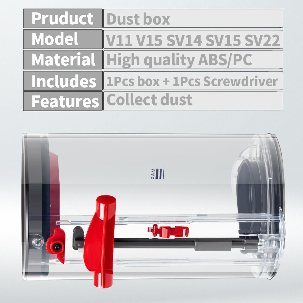 FOOHAPY Large Dust Bin for Dyson V11 V15 SV14 SV15 SV22 Vacuum Cleaner Canister/Dust Bucket Replacement Part,Not Suitable for V12 Or Small Bin