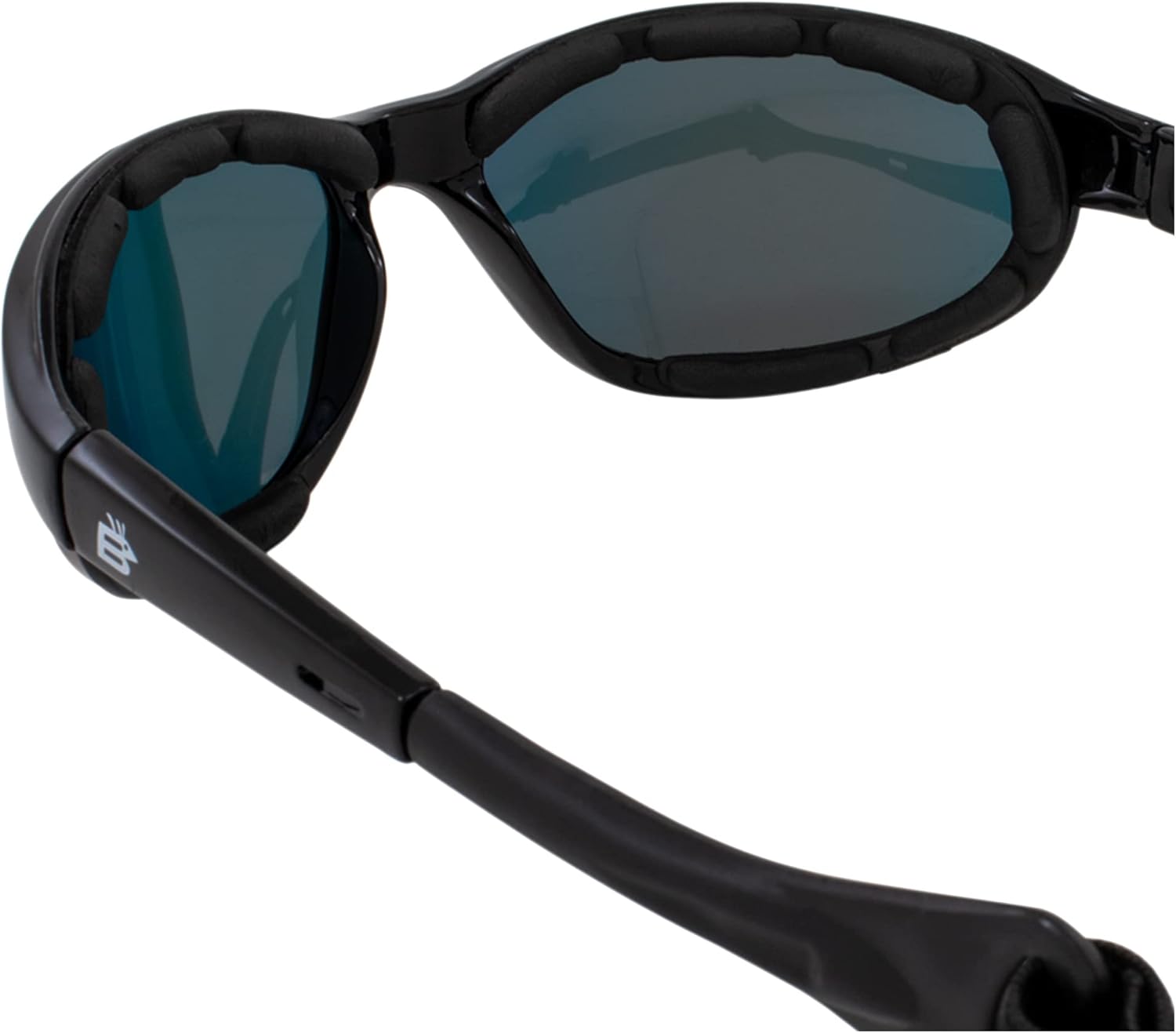 Birdz Eyewear Sail Padded Jetski Sunglasses Goggles Polarized Sports Watersports Boating Fishing for Men or Women 2 Pairs Black Frames w/Smoke & Red Mirror Lenses