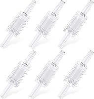 Pawfly 6-Pack Aquarium Check Valves - One-Way Non-Return Plastic Valves for Fish Tank Air Pumps, 3/16" Tubing