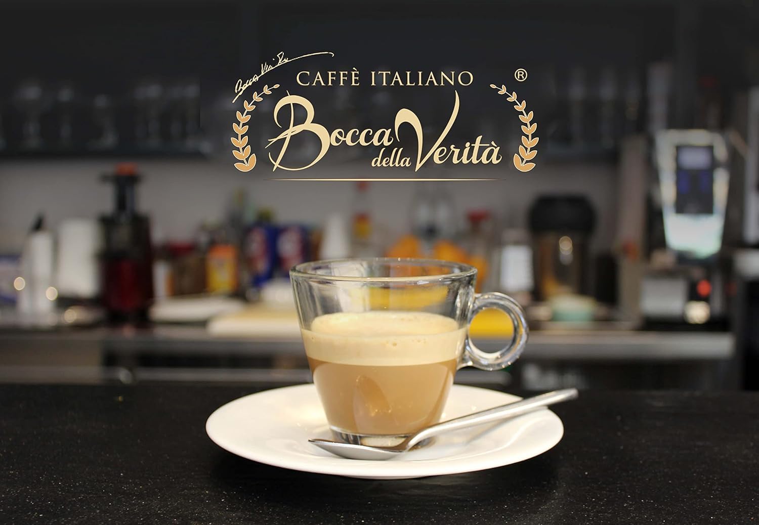 BOCCA DELLA VERITA® - LATTE CARAMELO Soluble, 4 Bolsas de 250g, 100% Producto de Italia, sin Gluten, sin Grasas Hidrogenadas, ni Ogm. Usos: Bebida Caliente, Fría, Cockteleria