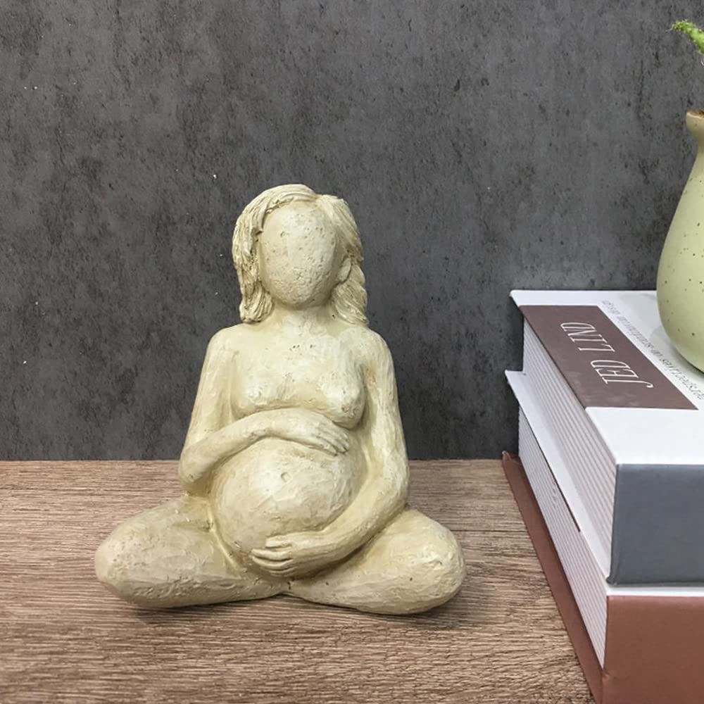 CHBDJY Great Mother Statue, Birthing Woman Figure, Resin Pregnant Women Sculpture for Table Decor, Meaningful Gift for Mothers HH022 (Pregnancy)