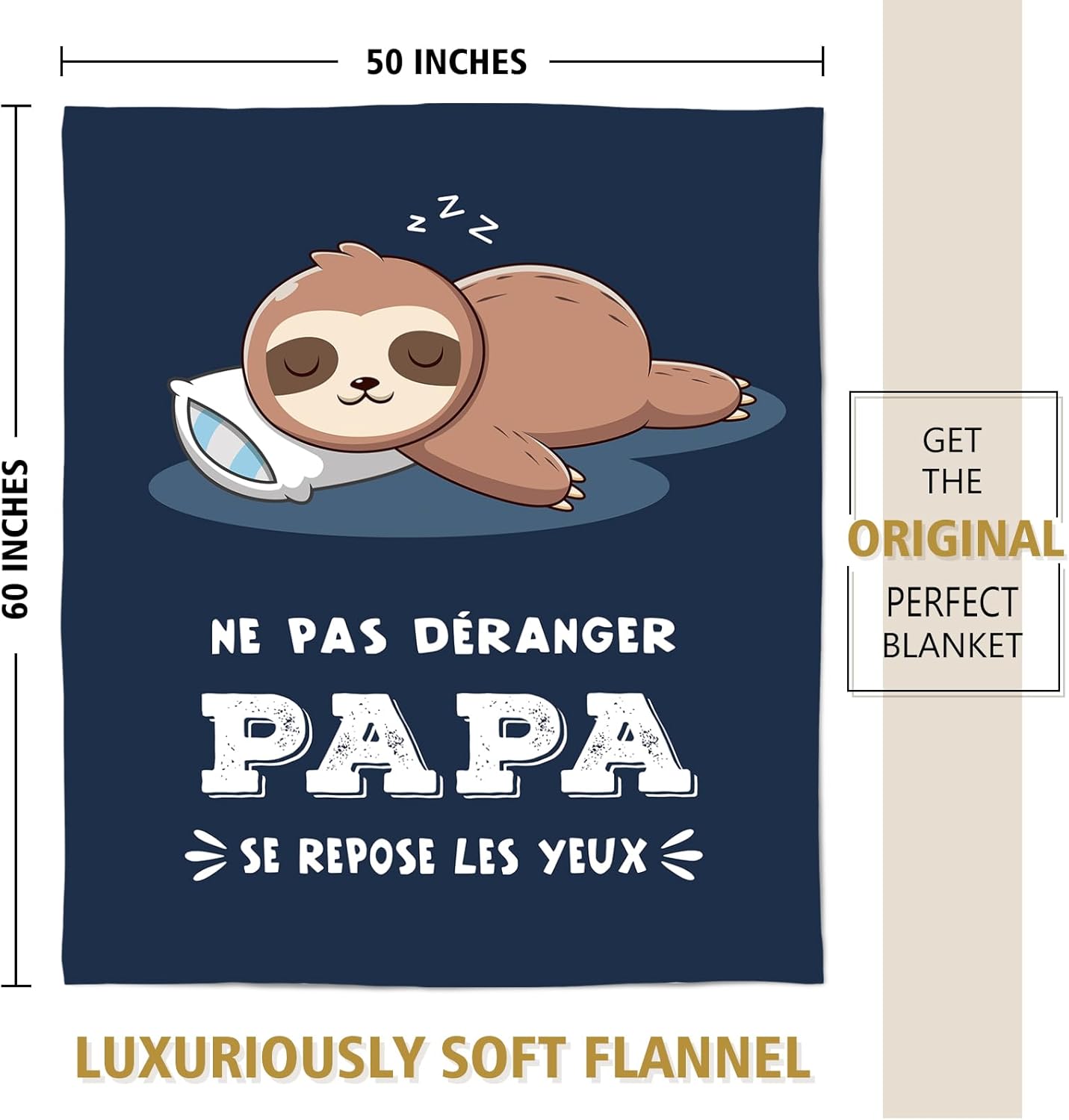 Niyewsor Dad Birthday Gift, Fleece Blanket Throw – Gift for Dad, Father's Day Gift, Father's Day and Christmas Gifts for Dad