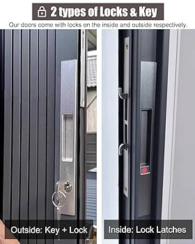 Amazon｜アコーディオンドア ロックと鍵付きのスライド式