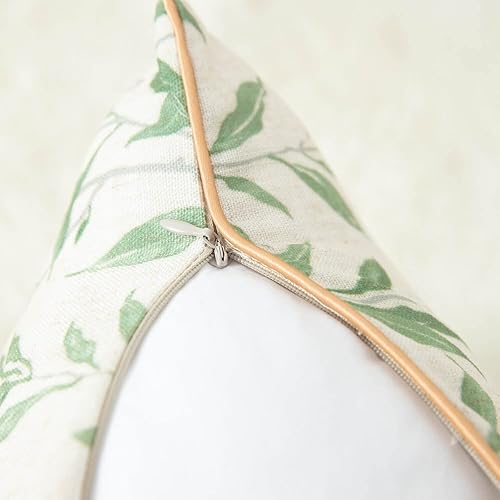 Miniatura 8 de VOGOL Juego de 2 fundas de almohada con estampado de hojas verdes rústicas campestres, decoración del hogar, juego de 2 fundas de cojín para cama,